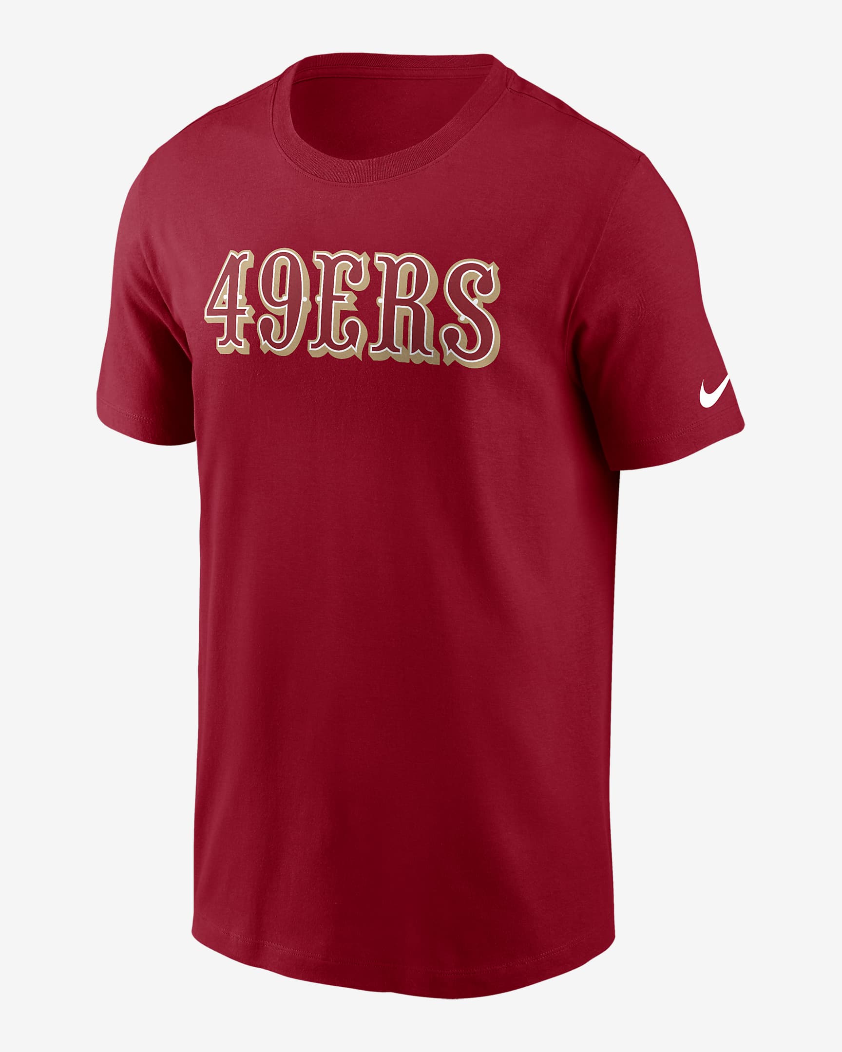 San Francisco 49ers Primetime Wordmark Essential Men's Nike NFL T-Shirt - Scarlet