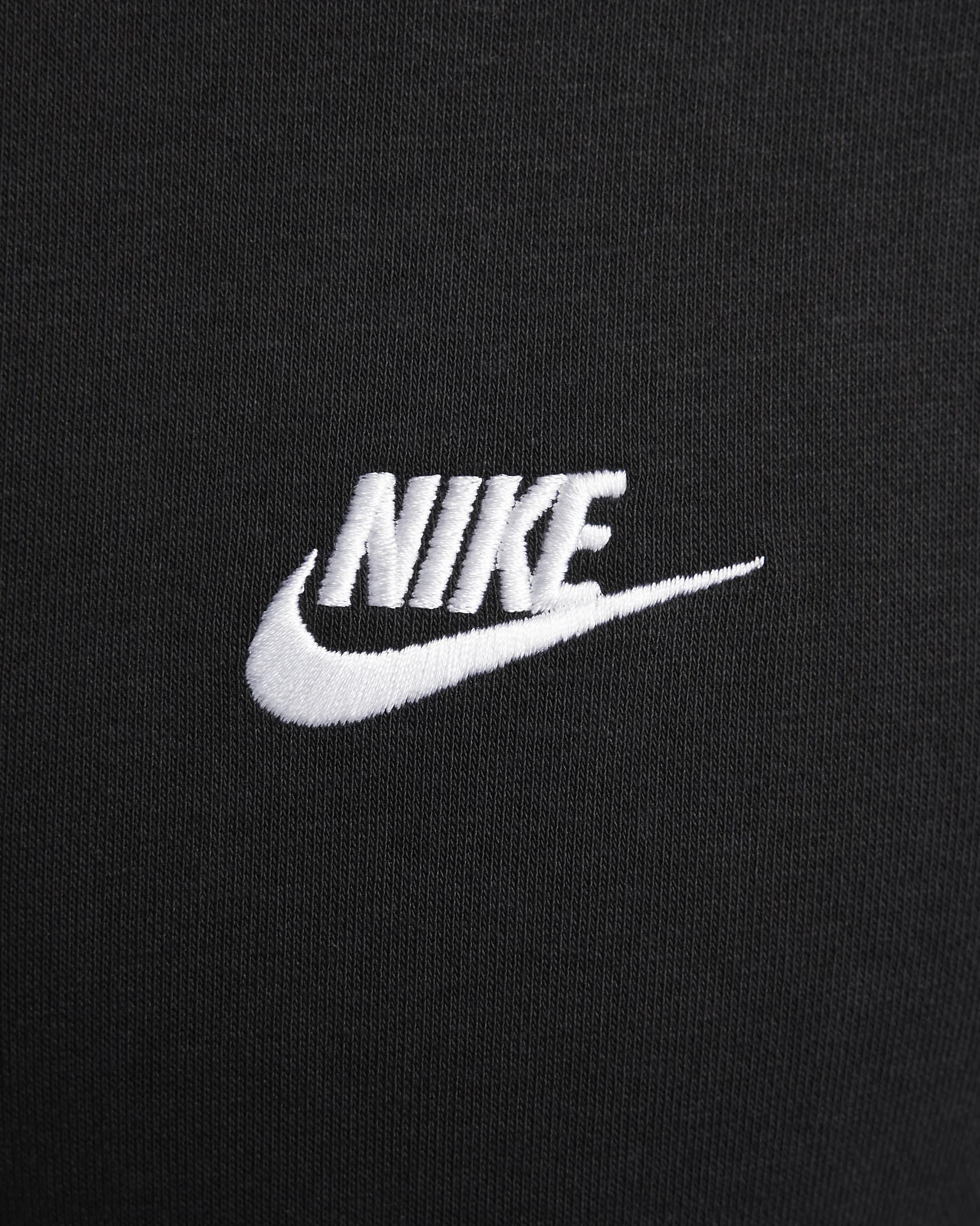 Nike Sportswear Club French-Terry-Rundhalsshirt für Herren - Schwarz/Weiß