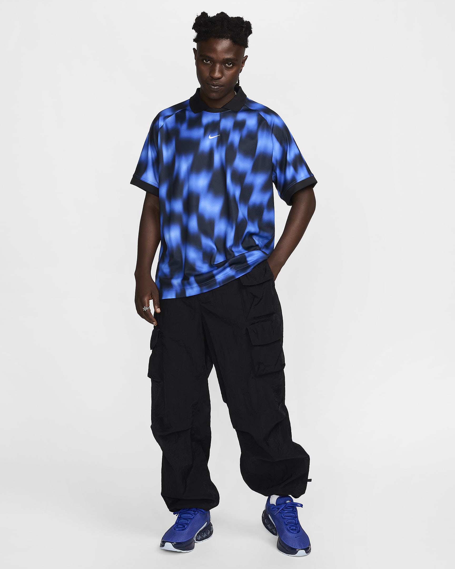 Maillot de foot à manches courtes Dri-FIT Nike Culture of Football pour homme - Hyper Royal/Game Royal/Noir/Blanc