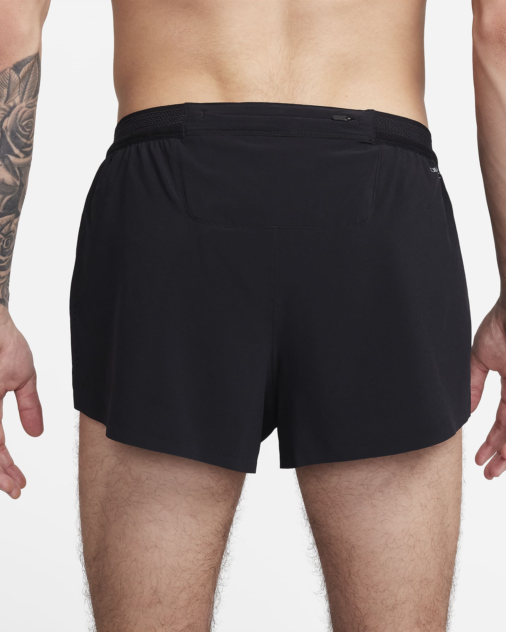 Short de running avec sous-short intégré 5 cm Dri-FIT ADV Nike AeroSwift pour homme - Noir/Summit White