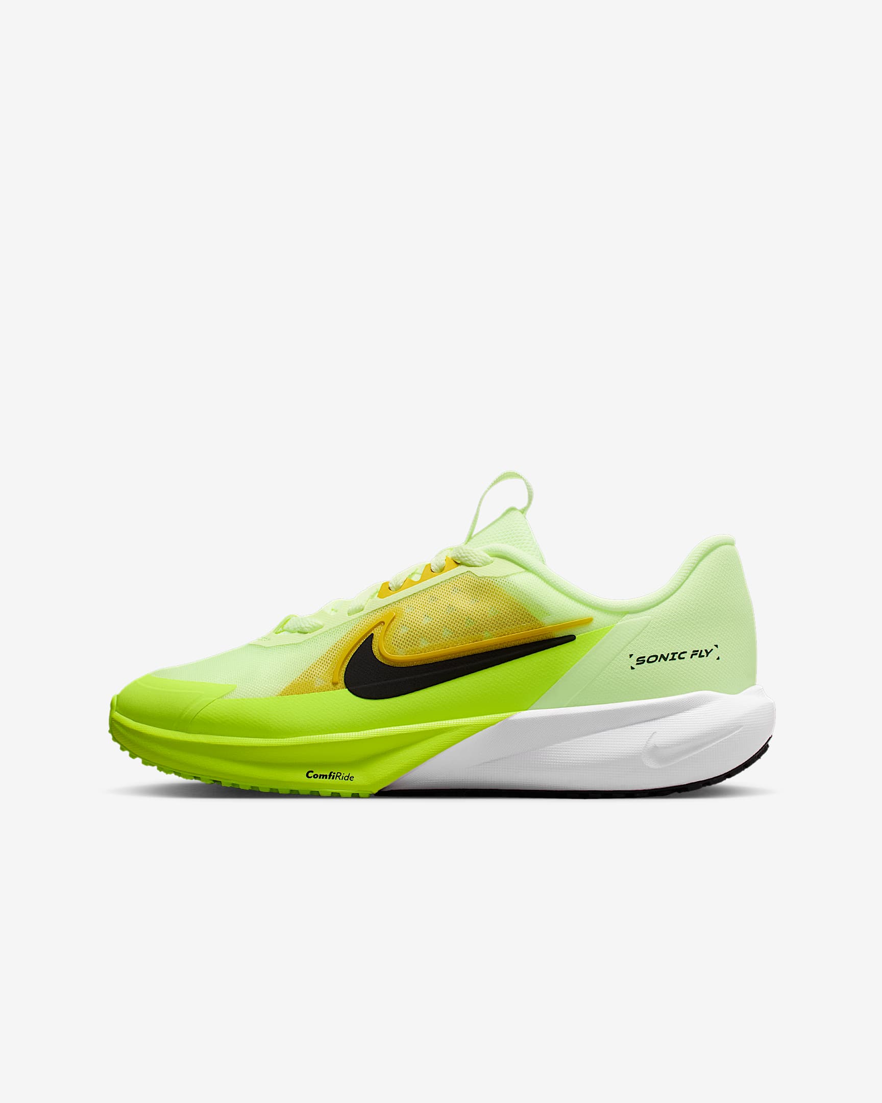 Tenis de correr para niños grandes Nike Sonic Fly - Voltio ligero/Volt/Limón brillante/Negro