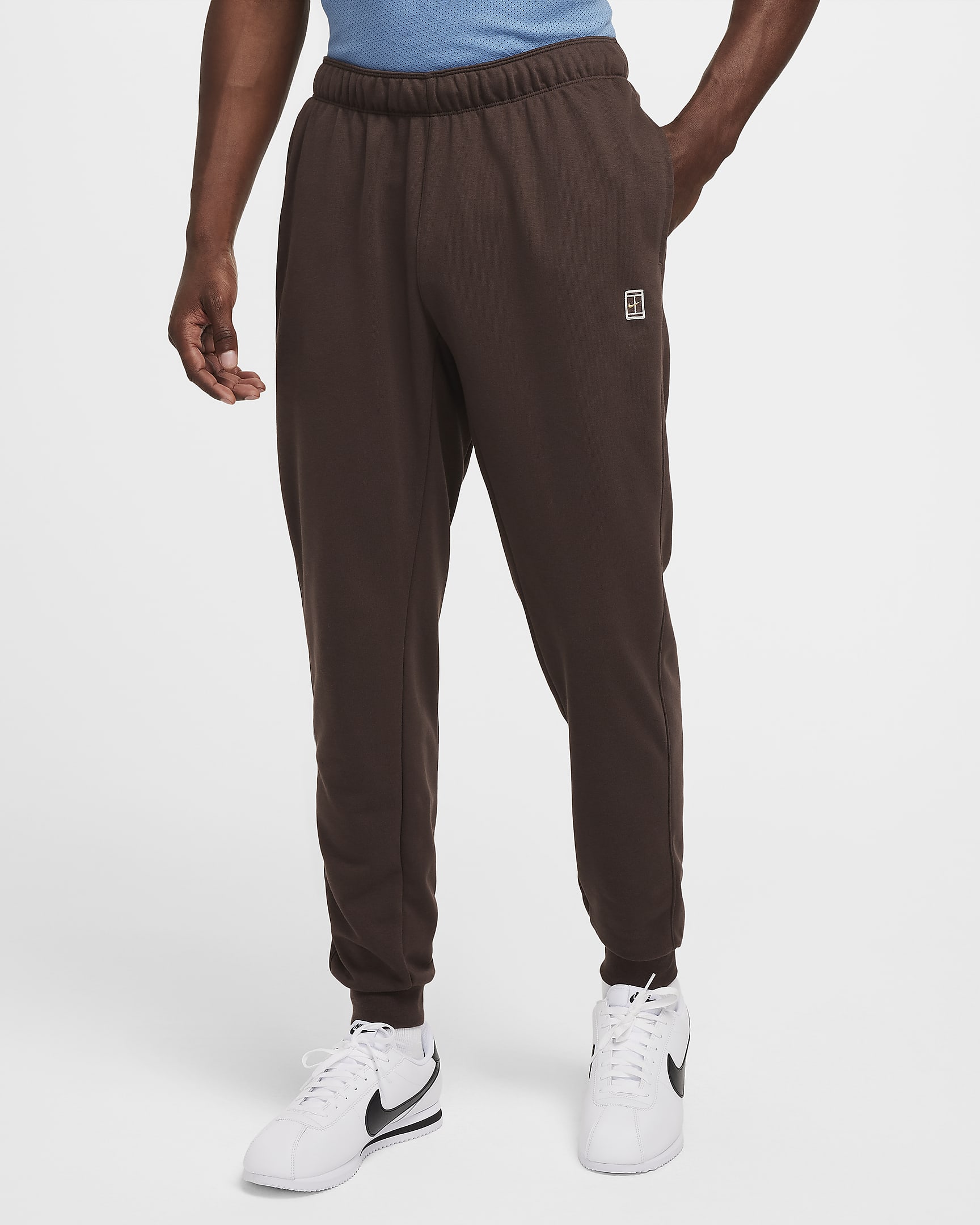 NikeCourt Heritage Men's French Terry Tennis Trousers - Baroque Brown