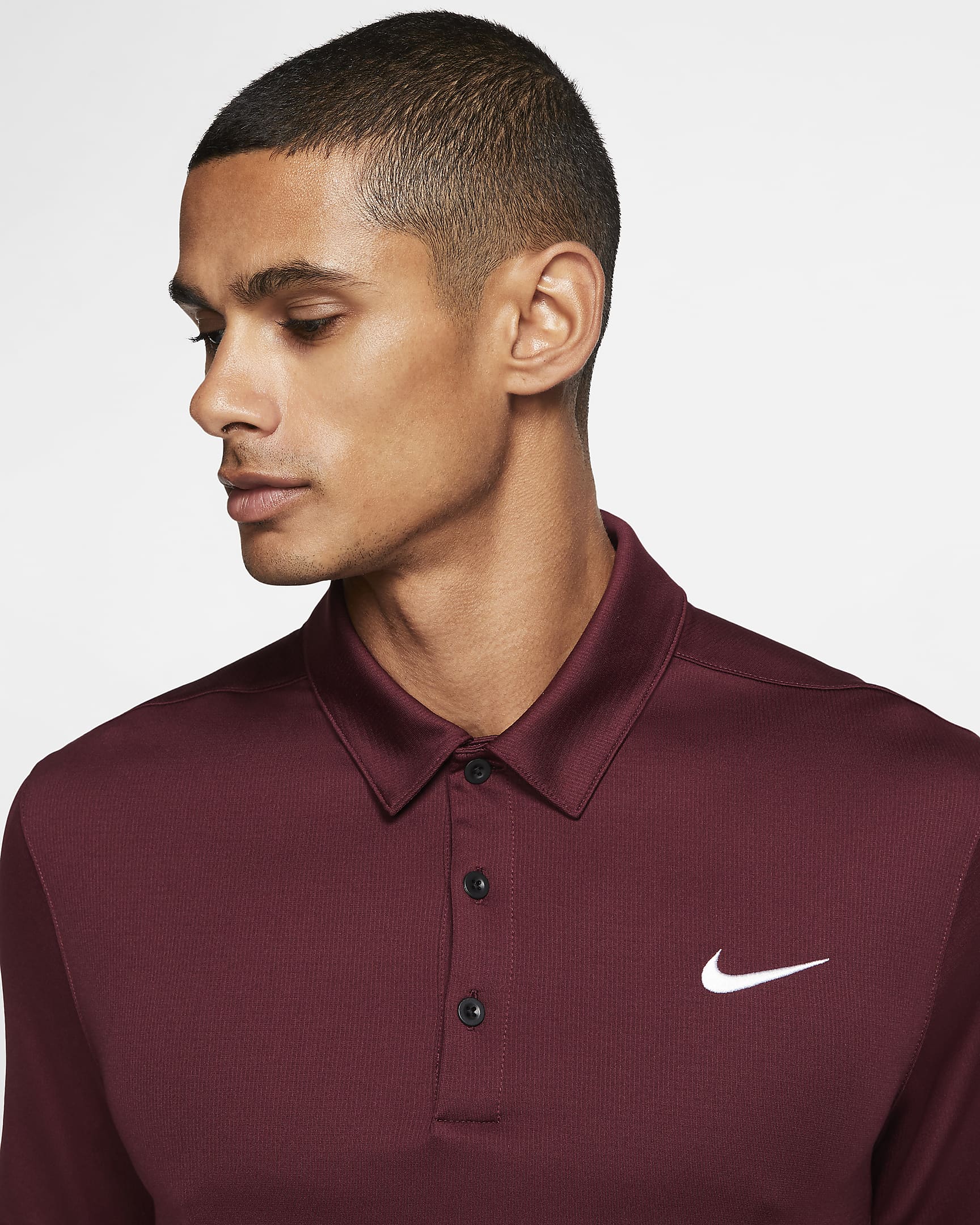 Nike Men's Football Polo - Deep Maroon/Black/White