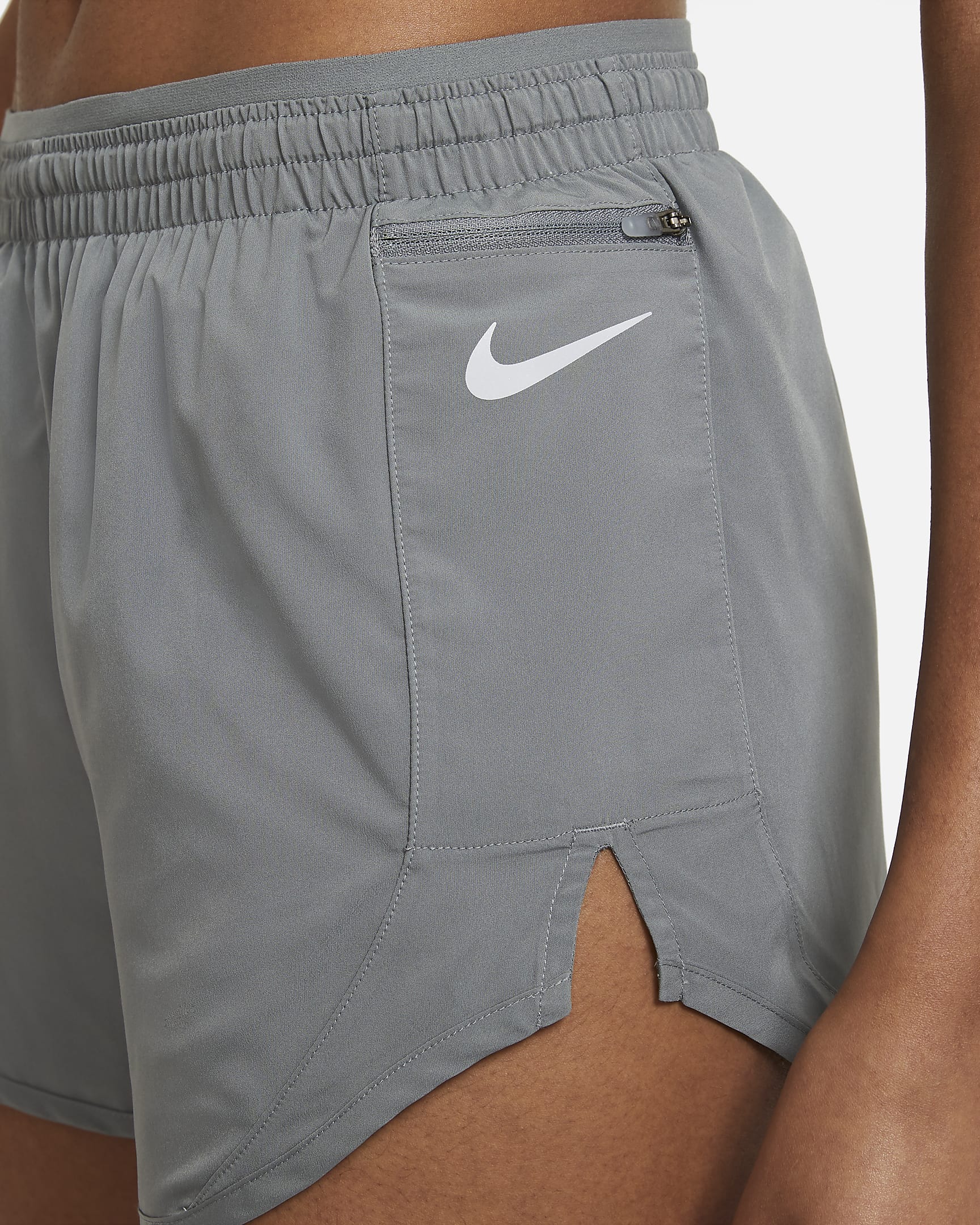 Nike Tempo Luxe Pantalón corto de running de 8 cm - Mujer - Smoke Grey/Smoke Grey