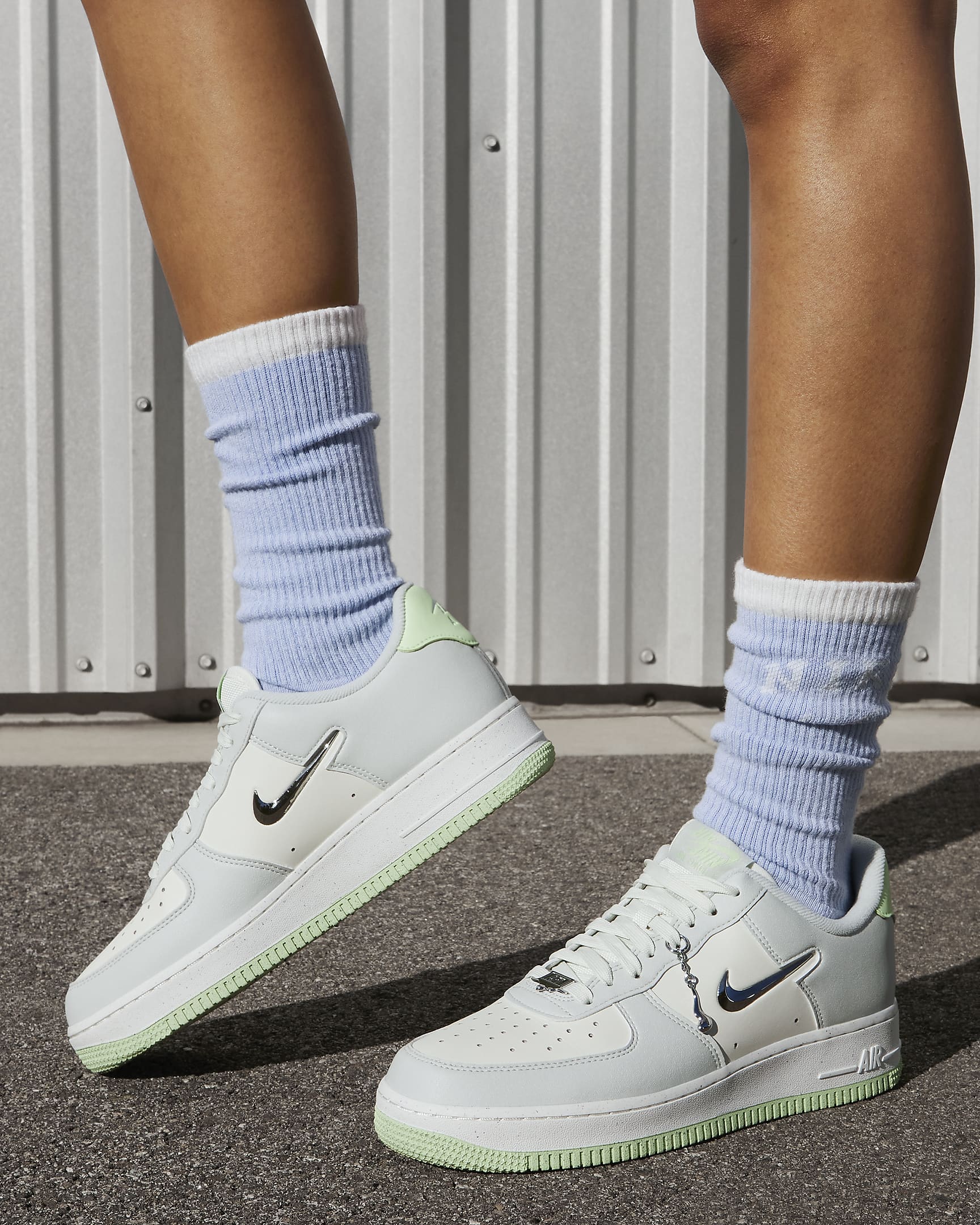 Nike Air Force 1 '07 Next Nature SE damesko - Sea Glass/Light Silver/Sail/Vapor Green