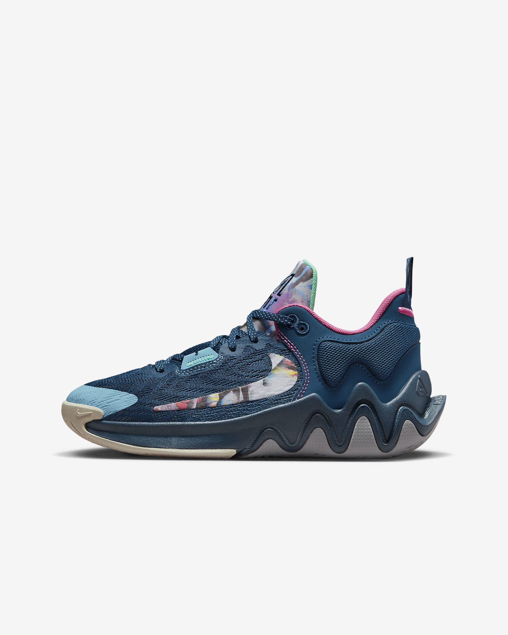 Giannis Immortality 2 SE Older Kids' Basketball Shoes - Valerian Blue/Pinksicle/Particle Grey/Green Glow