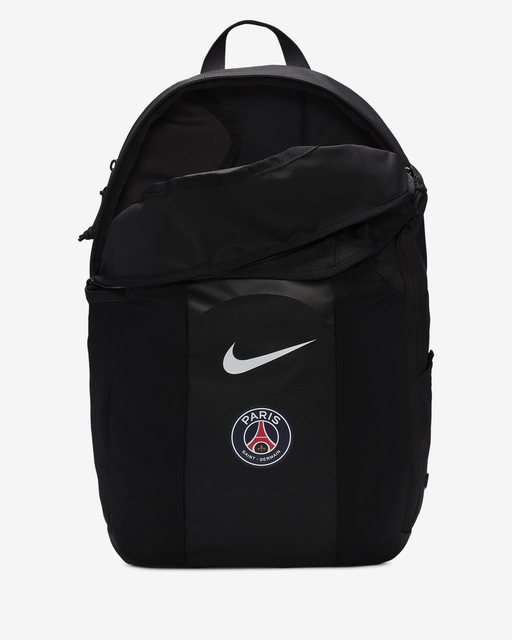 Paris Saint-Germain Academy Football Backpack (30L) - Black/Black/White