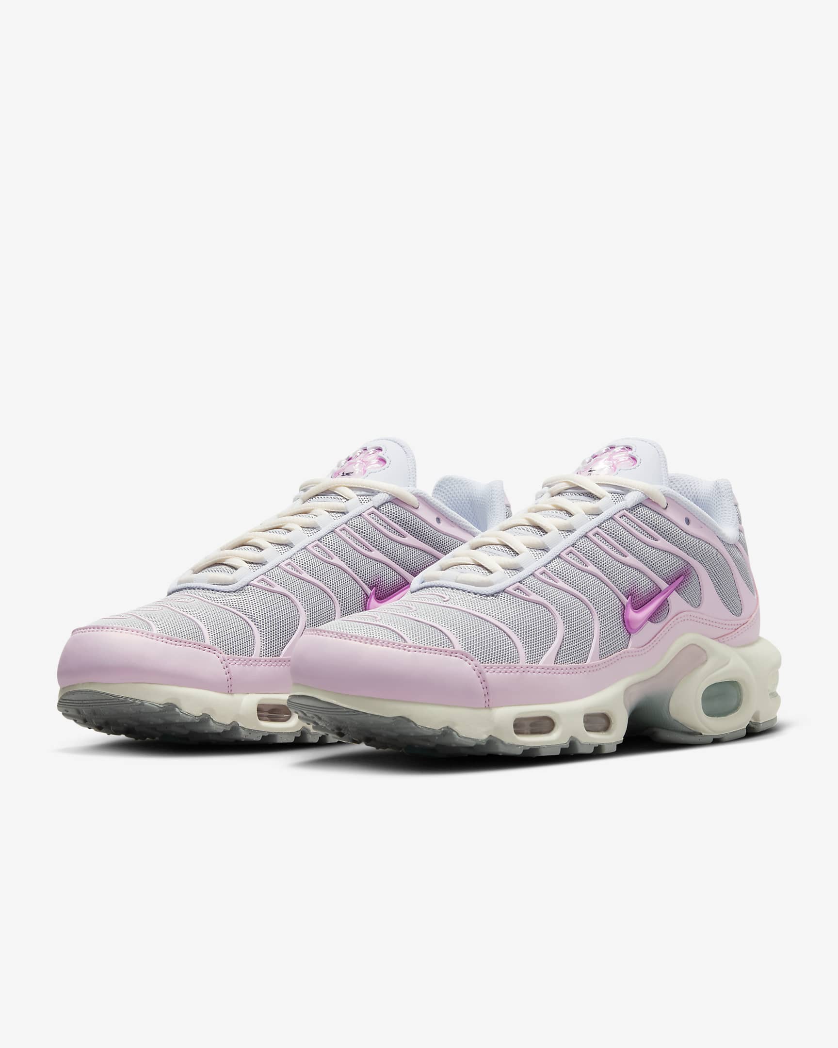 Nike Air Max Plus Women's Shoes - Football Grey/White/Pink Foam/Playful Pink