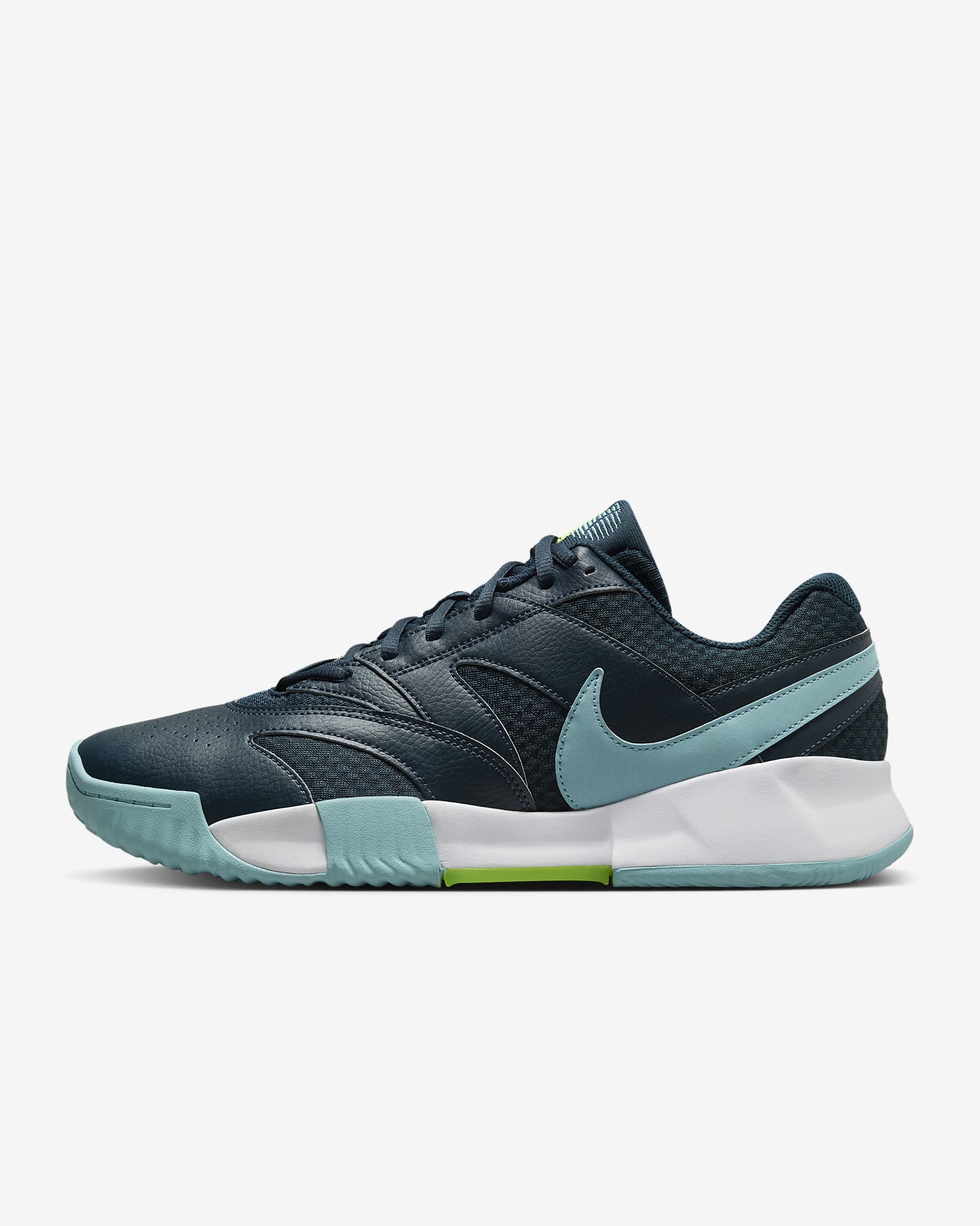 Sapatilhas de ténis para terra batida NikeCourt Lite 4 para homem - Armory Navy/Volt/Turquesa Denim