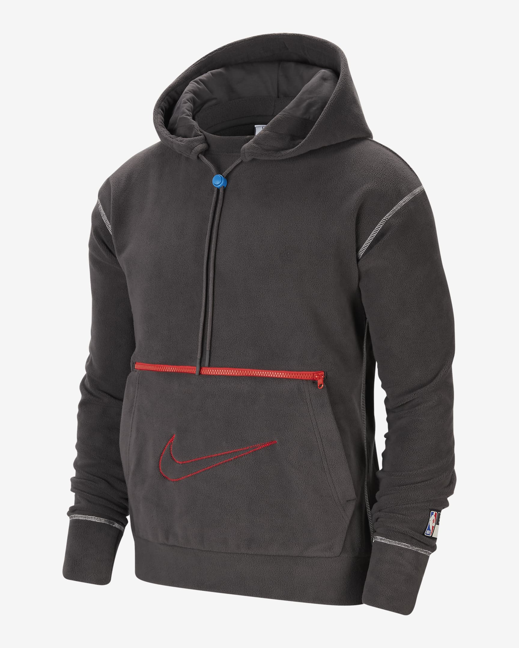 Team 31 Courtside Men's Nike NBA Fleece Pullover Hoodie - Medium Ash