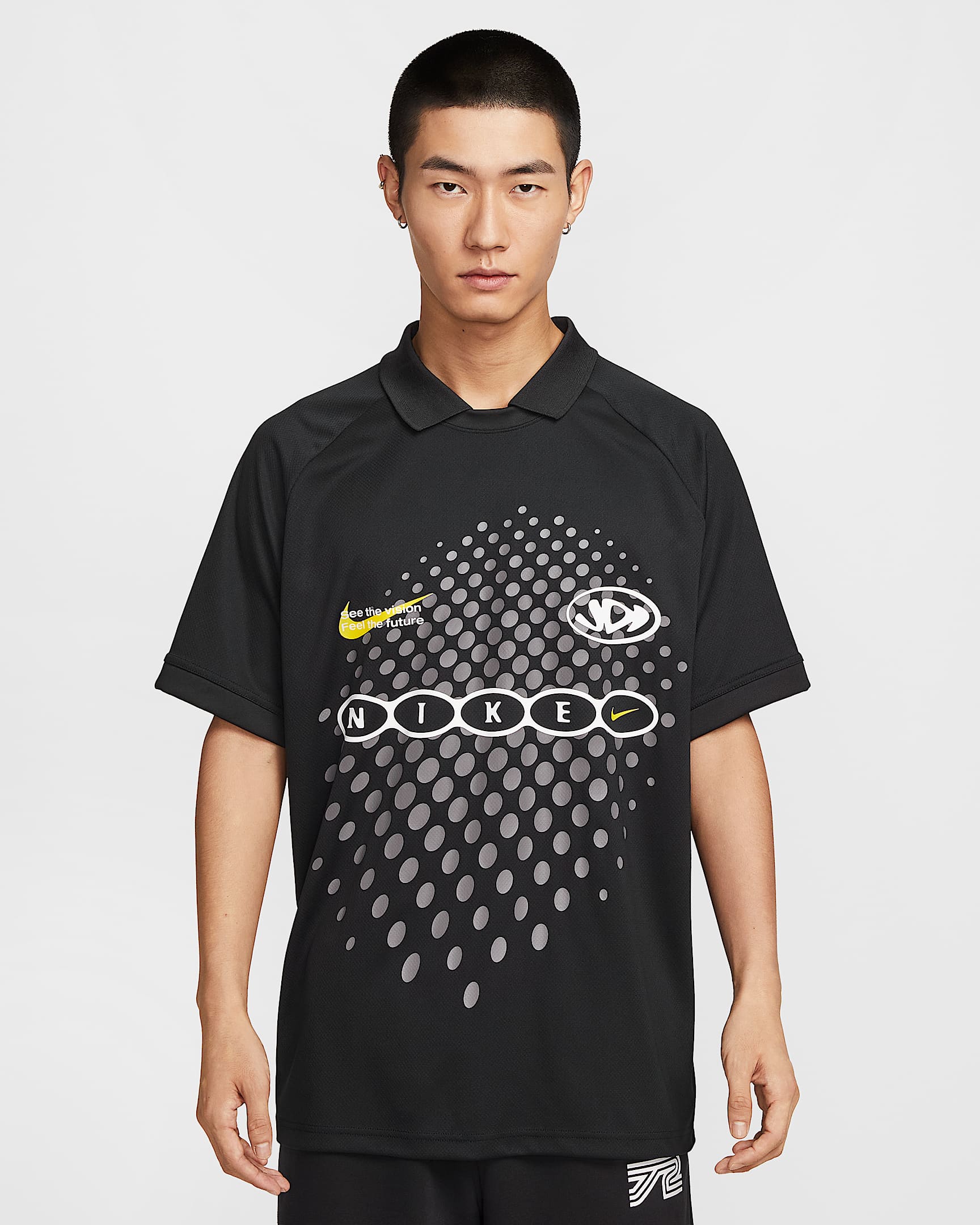 Nike 男款 Dri-FIT 短袖球衣 - 黑色
