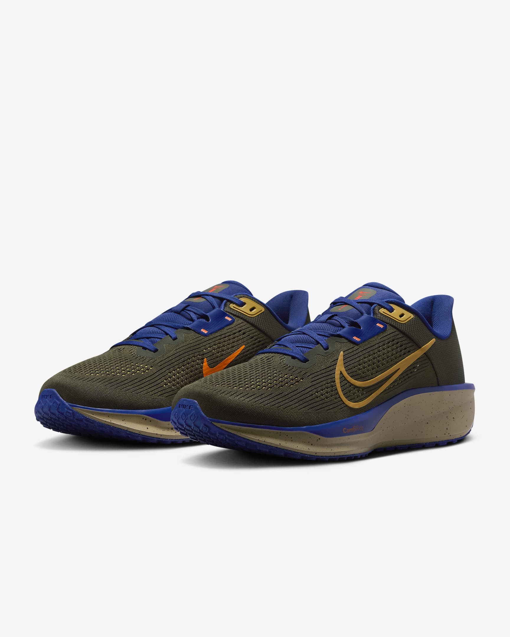 Nike Quest 6 Men's Road Running Shoes - Cargo Khaki/Deep Royal Blue/Neutral Olive/Infinite Gold