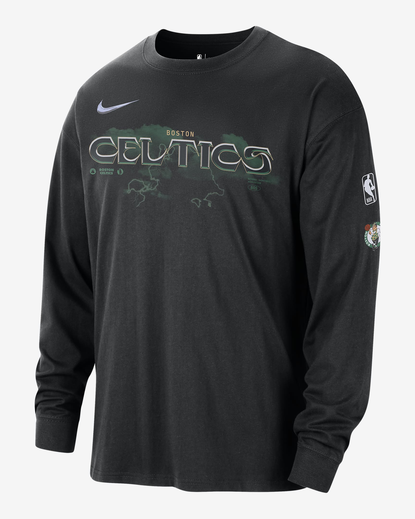 Boston Celtics Essential Max90 Men's Nike NBA Long-Sleeve T-Shirt - Black