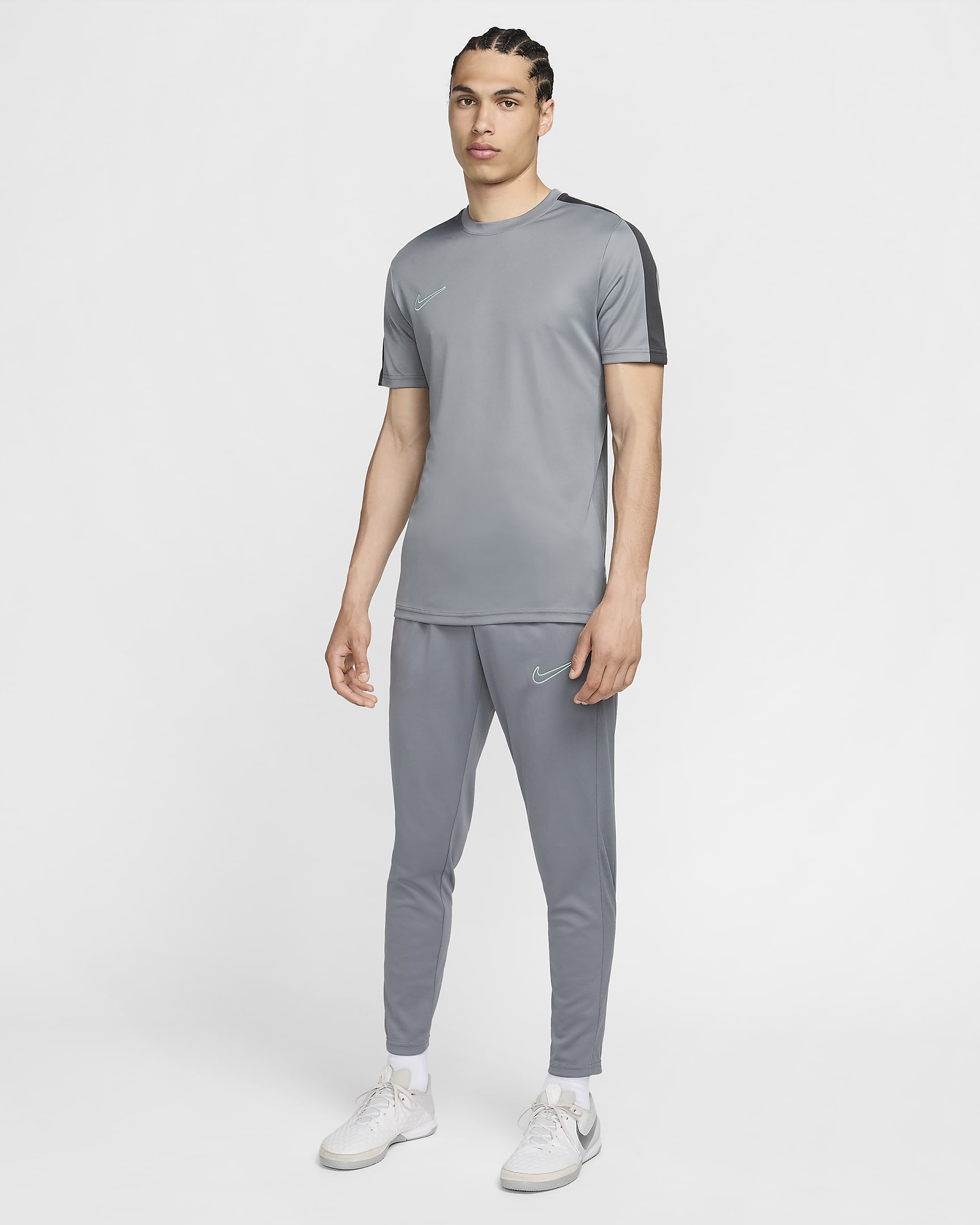 Nike Dri-FIT Academy Men's Dri-FIT Football Pants - Smoke Grey/Smoke Grey/Smoke Grey/Vapour Green