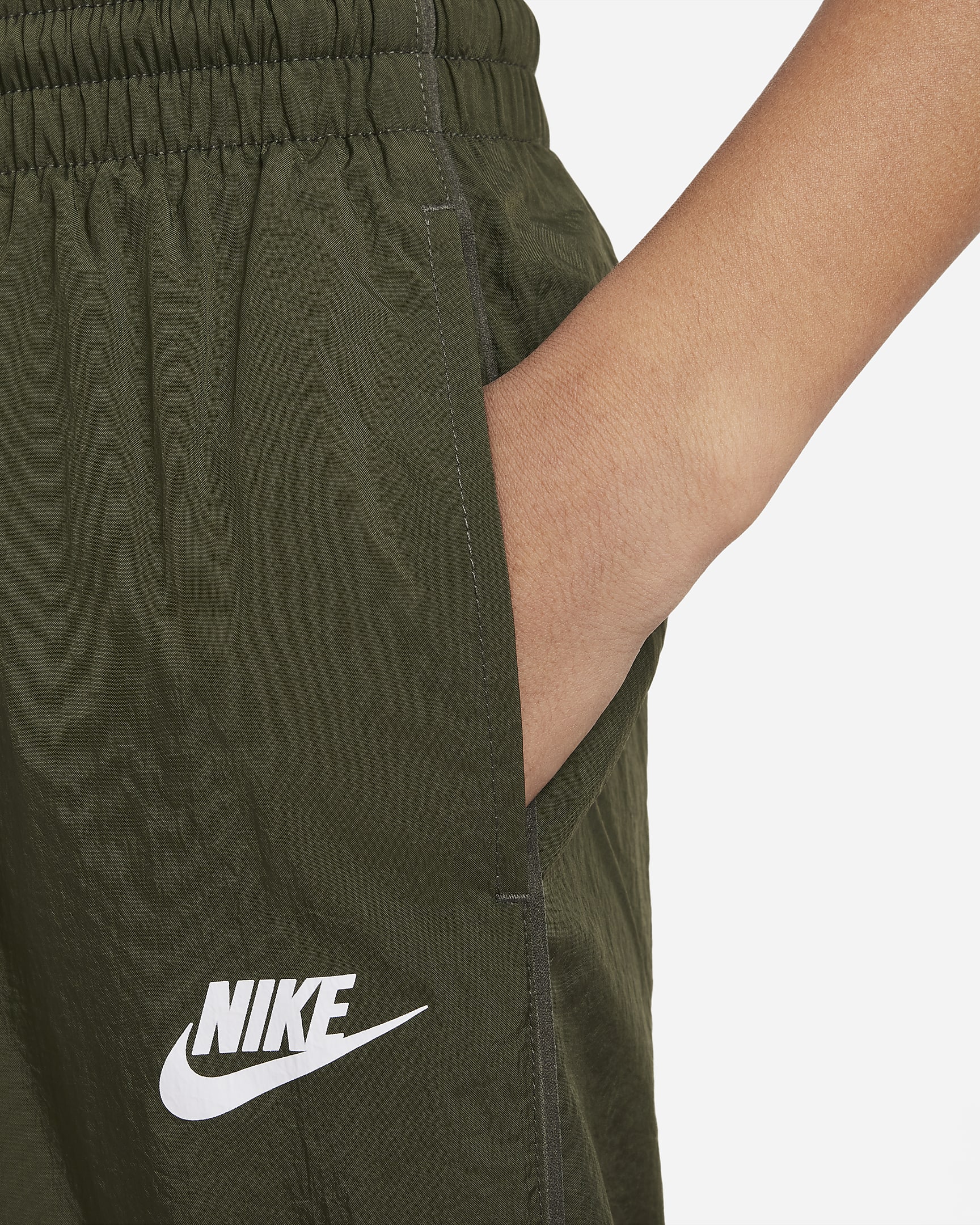 Tepláková souprava Nike Sportswear pro větší děti - Cargo Khaki/Neutral Olive/Bílá