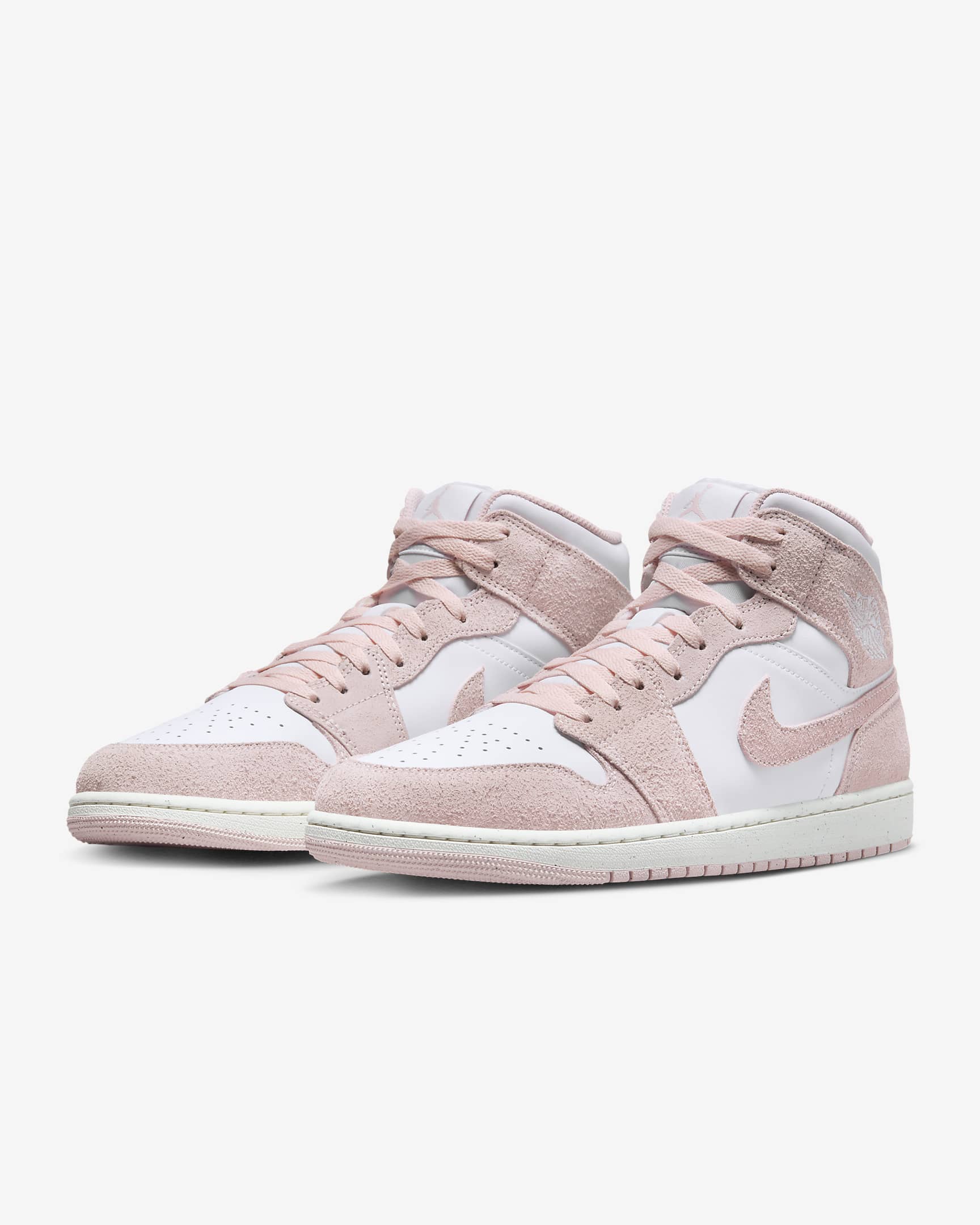 Air Jordan 1 Mid SE Men's Shoes - White/Sail/Legend Pink