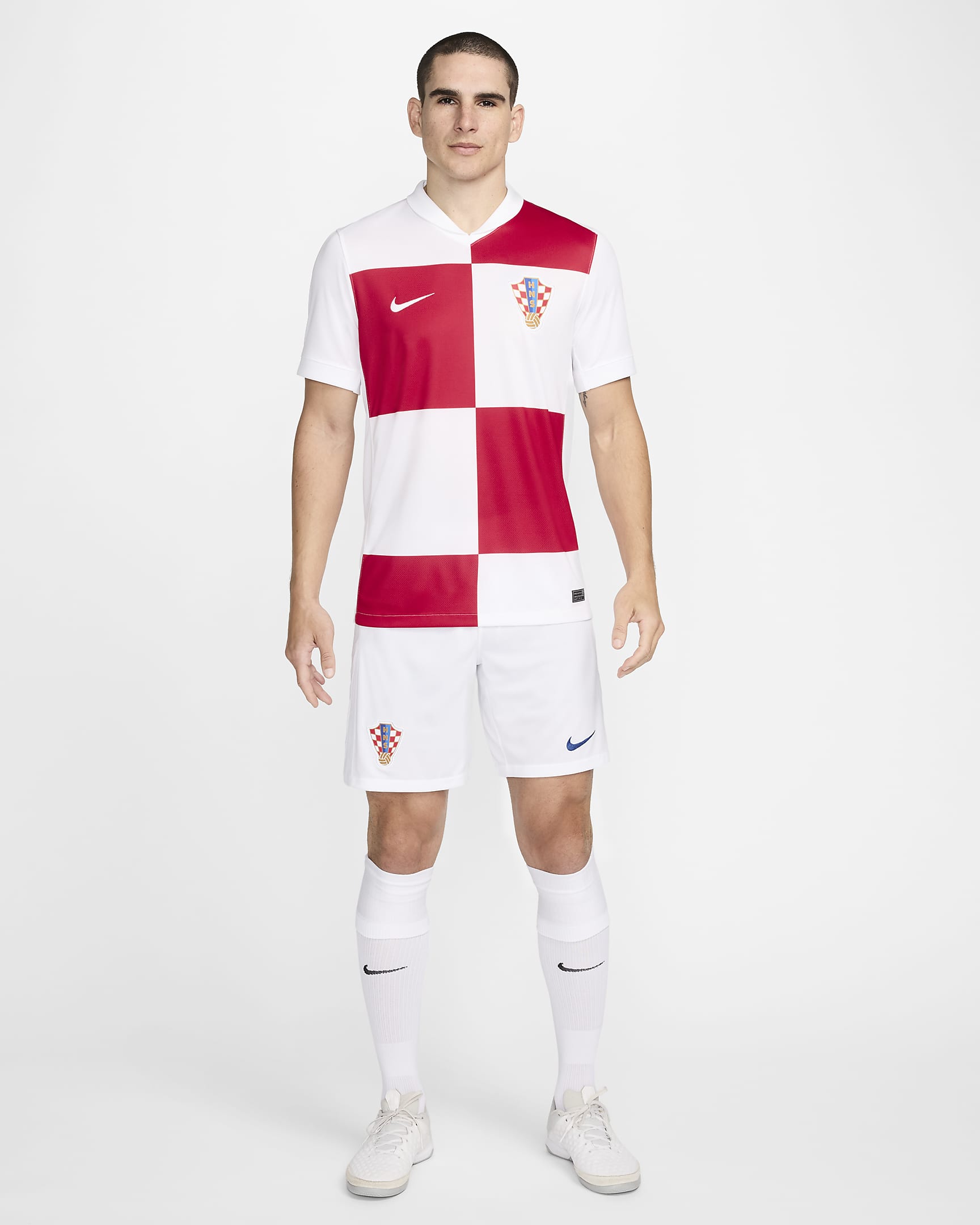 Short de foot replica Nike Dri-FIT Croatie 2024/25 Stadium Domicile/Extérieur pour homme - Blanc/Hyper Royal