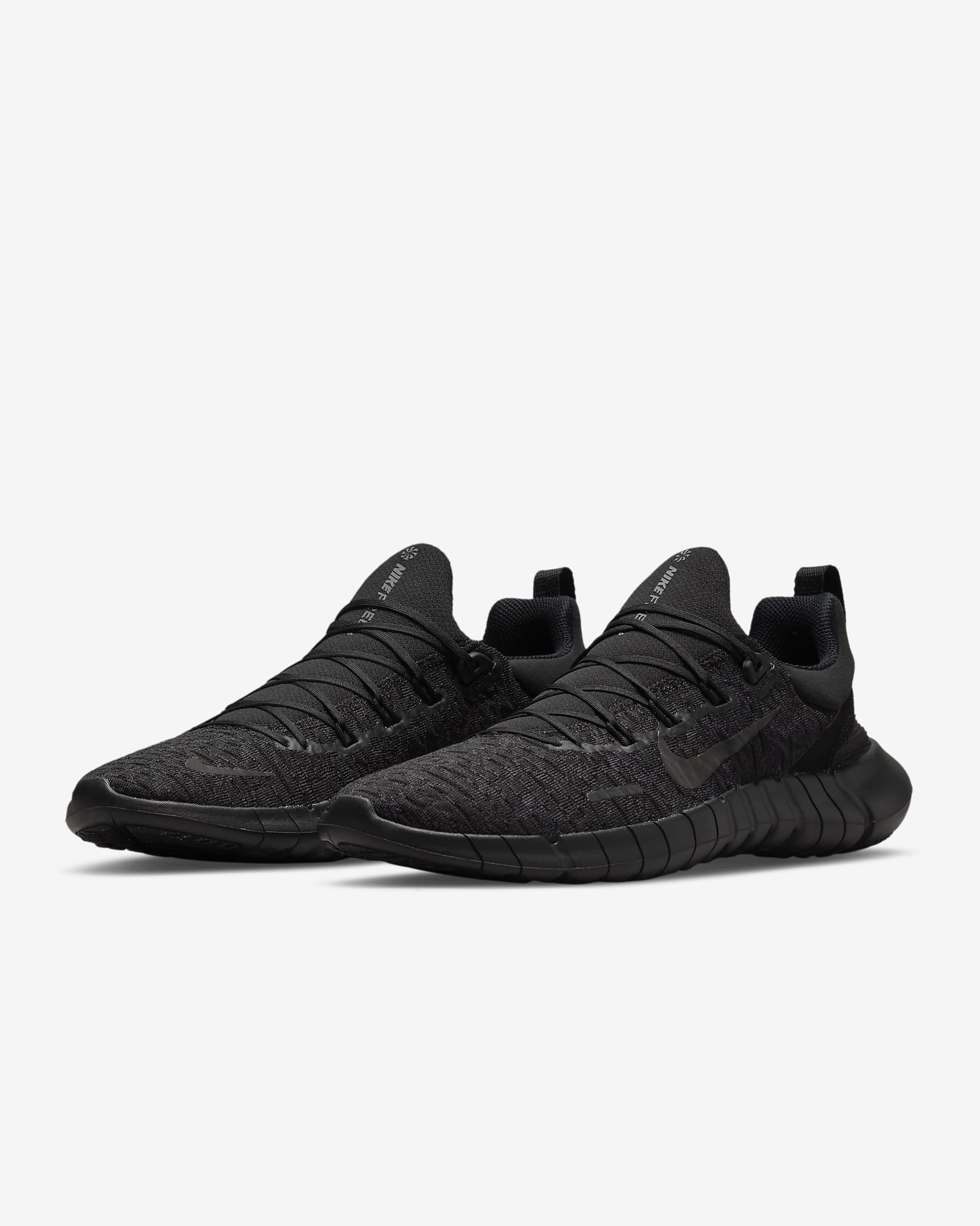 Nike Free Run 5.0 Men's Road Running Shoes - Black/Off Noir/Black