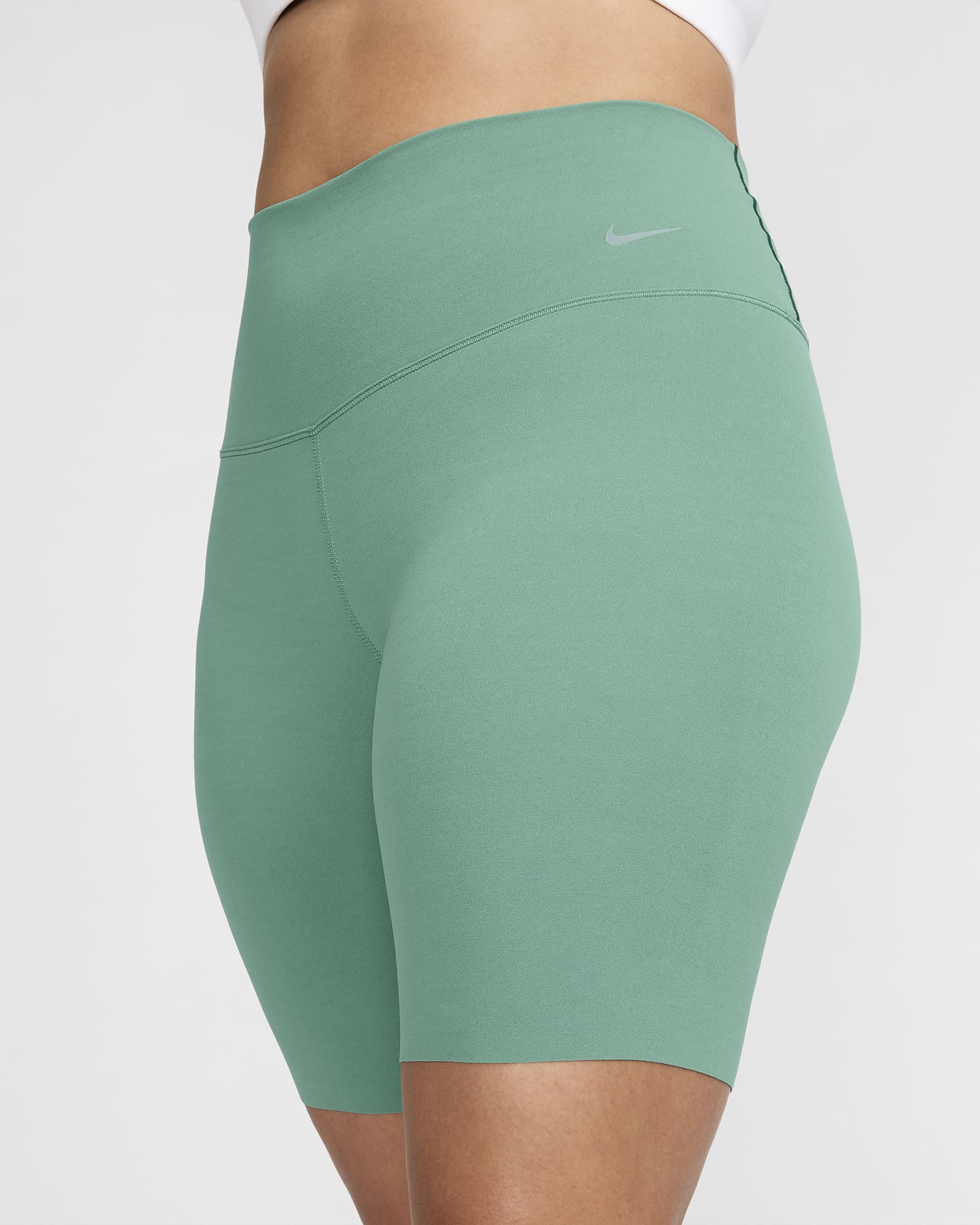 Nike Zenvy Biker-Shorts mit sanftem Halt und hohem Taillenbund für Damen (ca. 20 cm) - Bicoastal/Schwarz