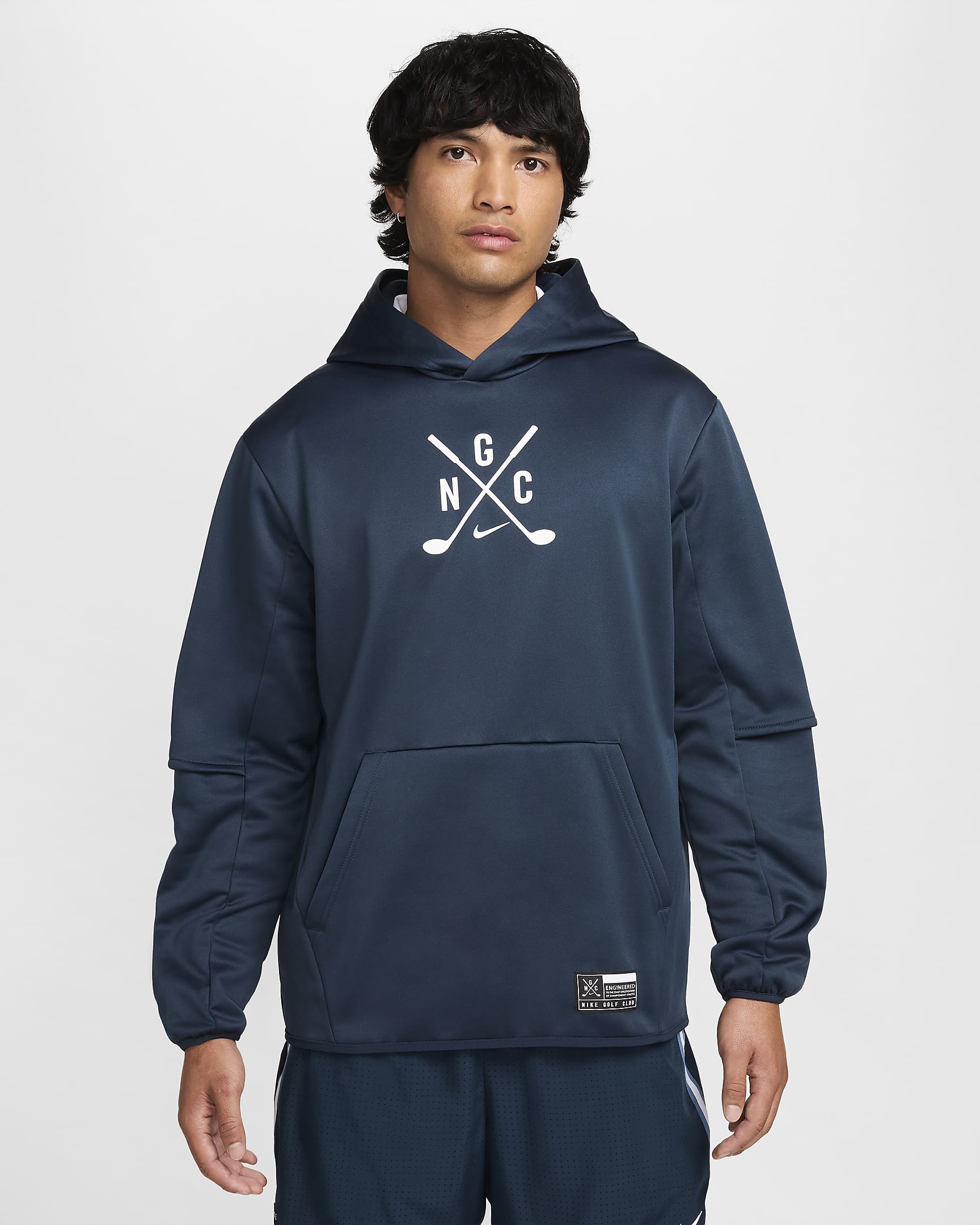 Nike Golf Club Men's Golf Hoodie - Armoury Navy/Armoury Navy/Armoury Navy/White