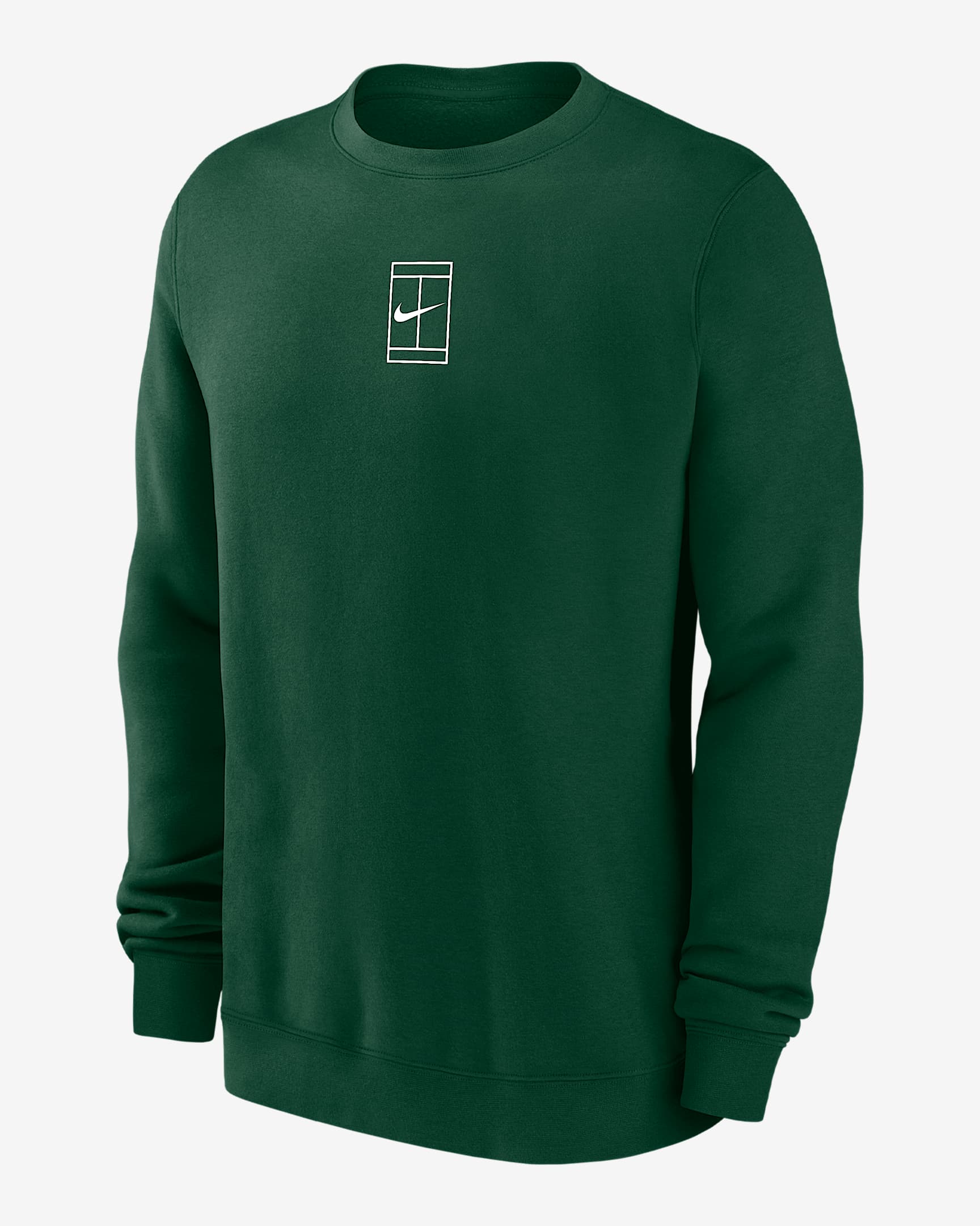 Nike Club Men's Tennis Fleece Crew - Gorge Green