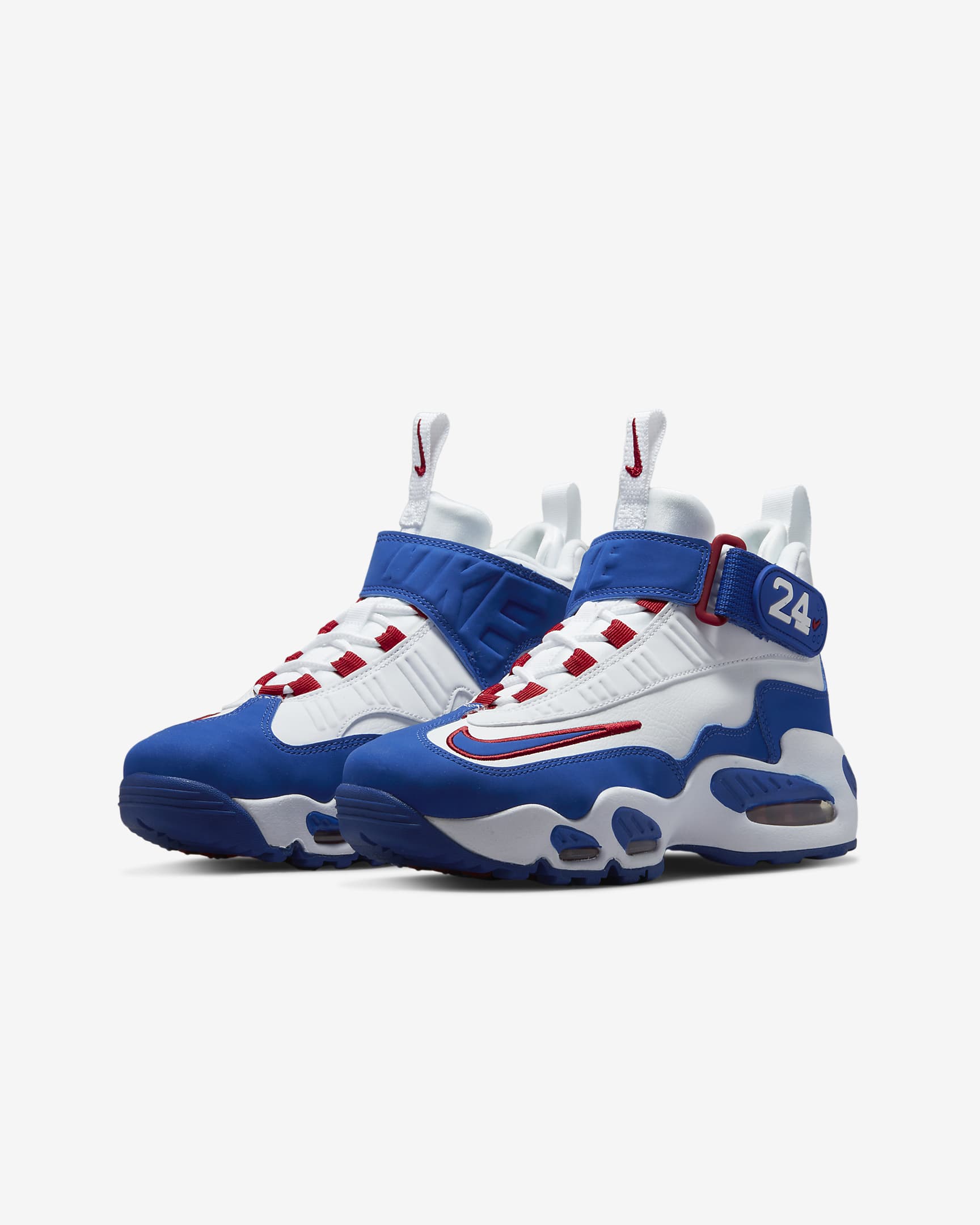 Calzado para niños grandes Nike Air Griffey Max 1 - Blanco/Rojo gimnasio/Azul eléctrico