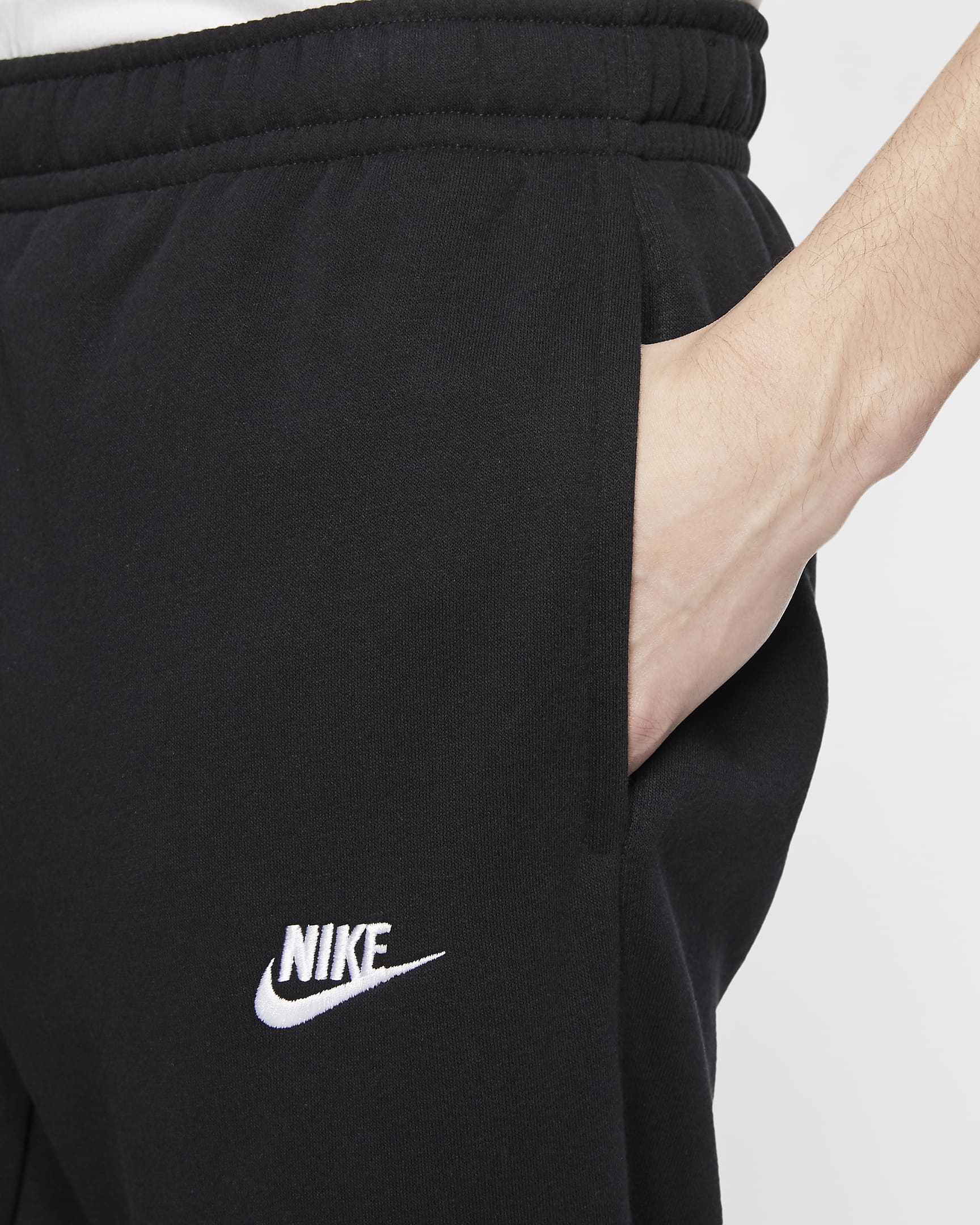 Pantaloni Nike Sportswear Club Fleece - Uomo - Nero/Nero/Bianco