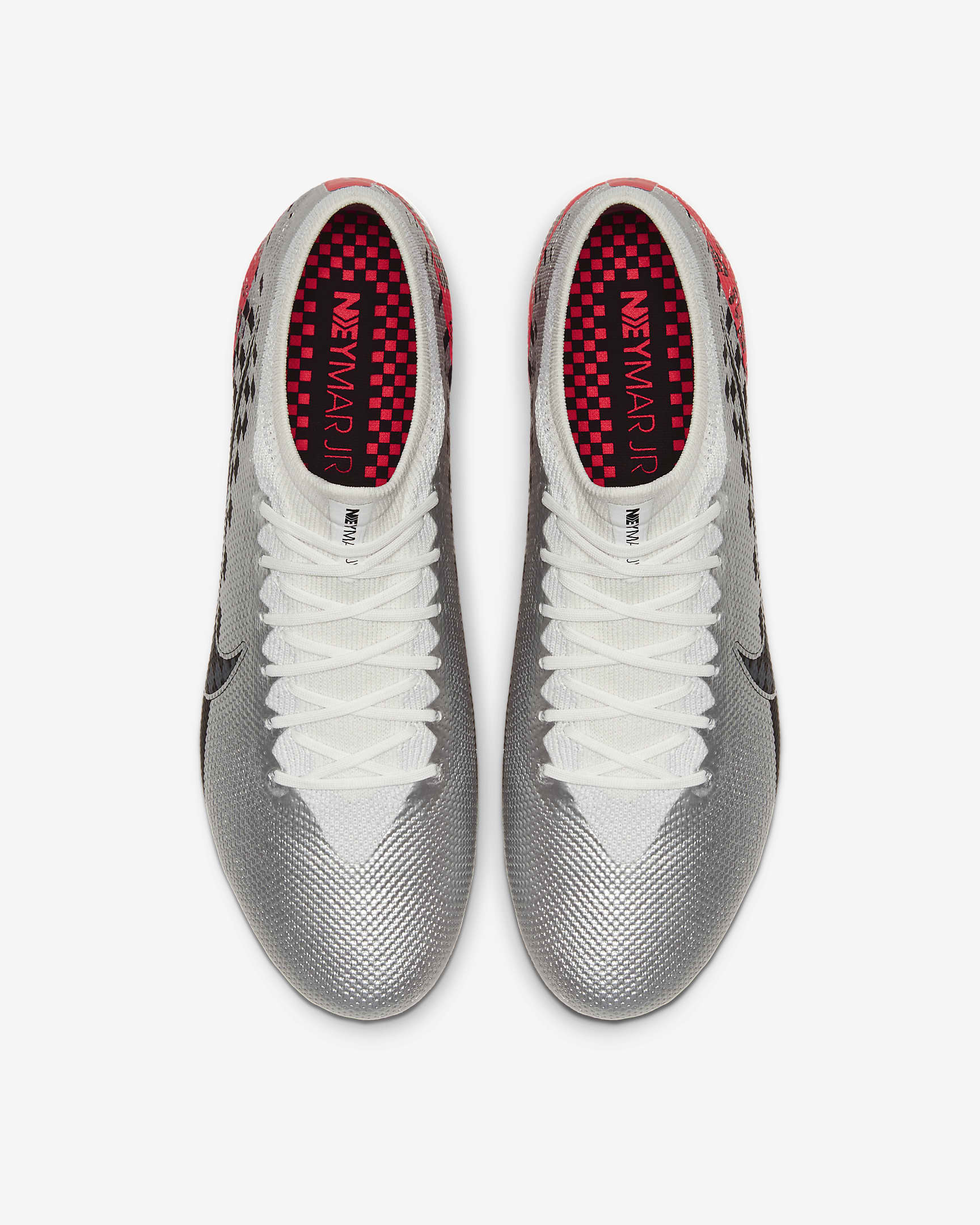 Nike Mercurial Vapor 13 Pro Neymar Jr. FG Firm-Ground Football Boots - Chrome/Red Orbit/Platinum Tint/Black