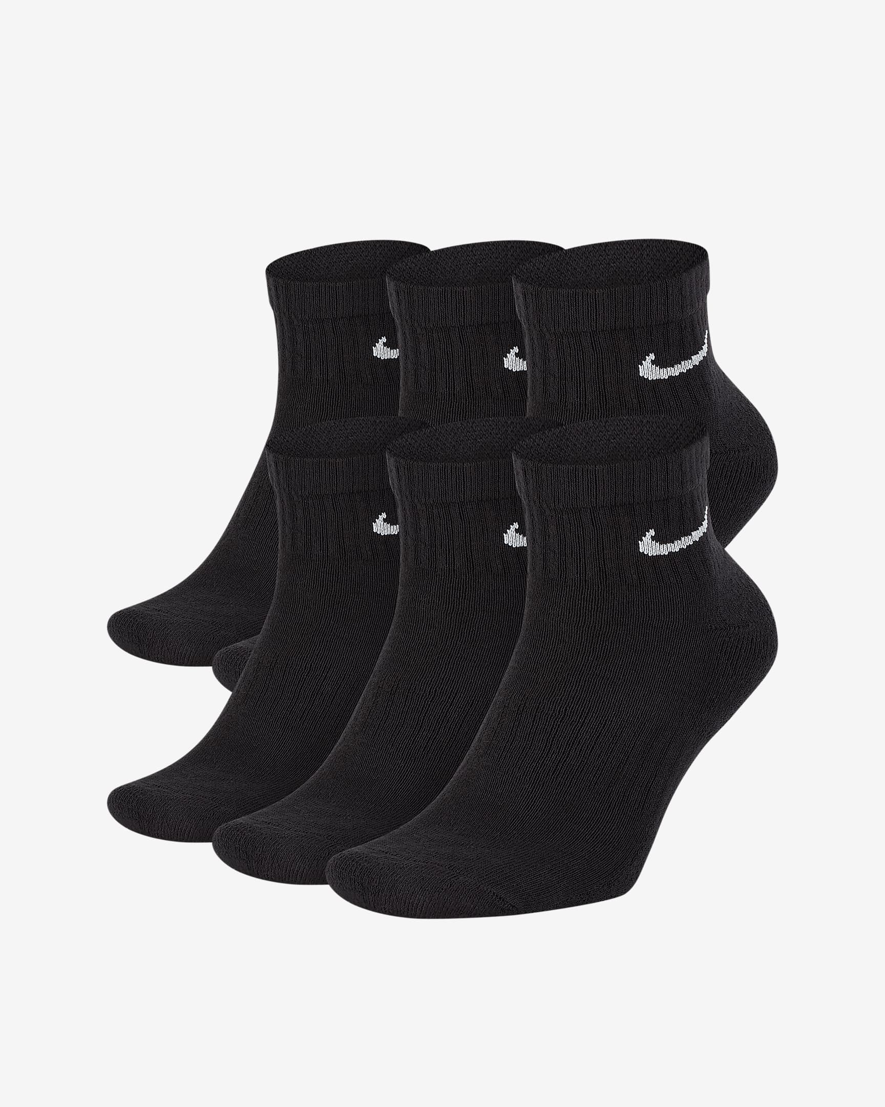 Nike Everyday Cushioned Training Ankle Socks (6 Pairs). Nike BE