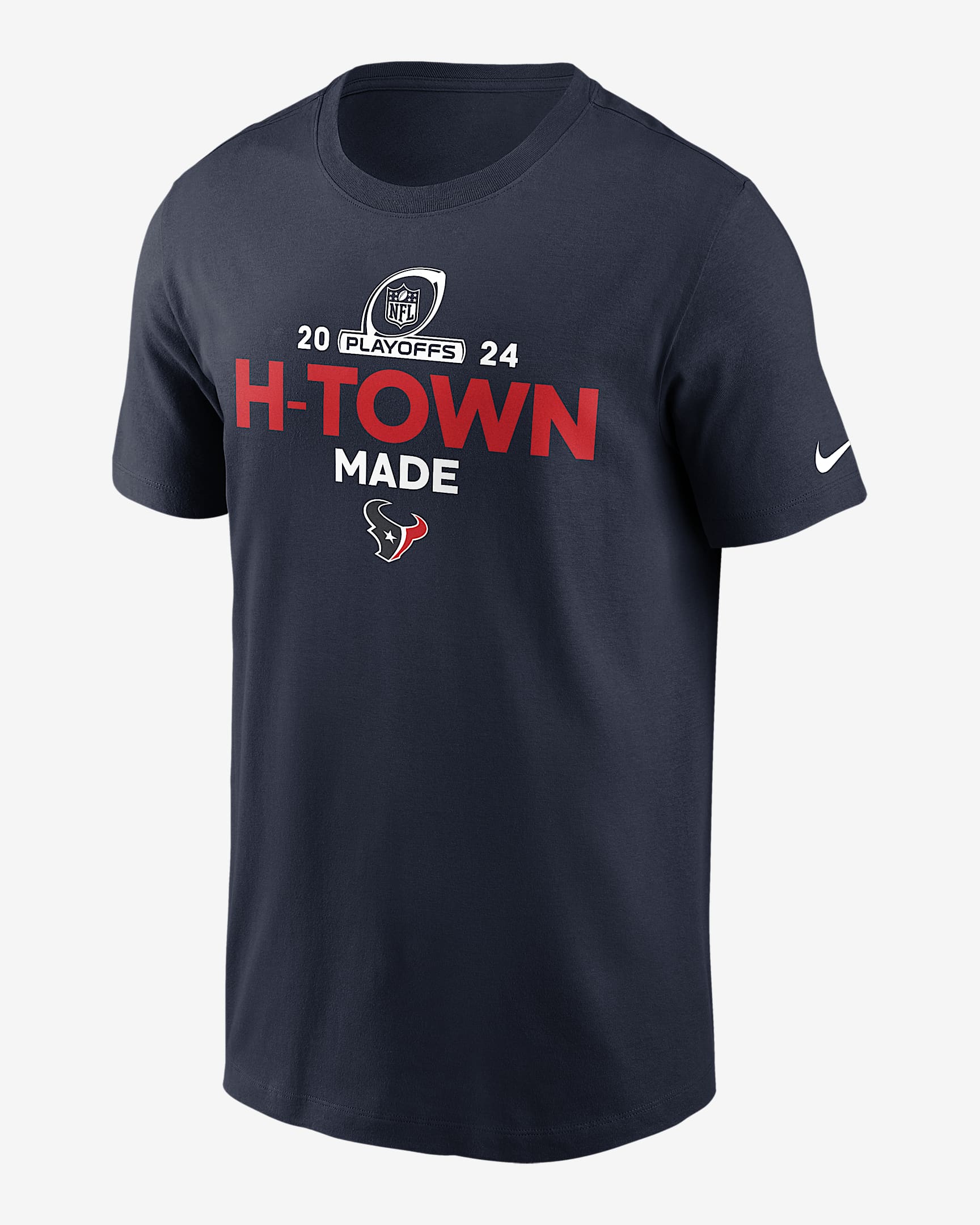 Playera Nike de la NFL para hombre Houston Texans 2024 NFL Playoffs Men's Nike NFL T-Shirt - Azul marino