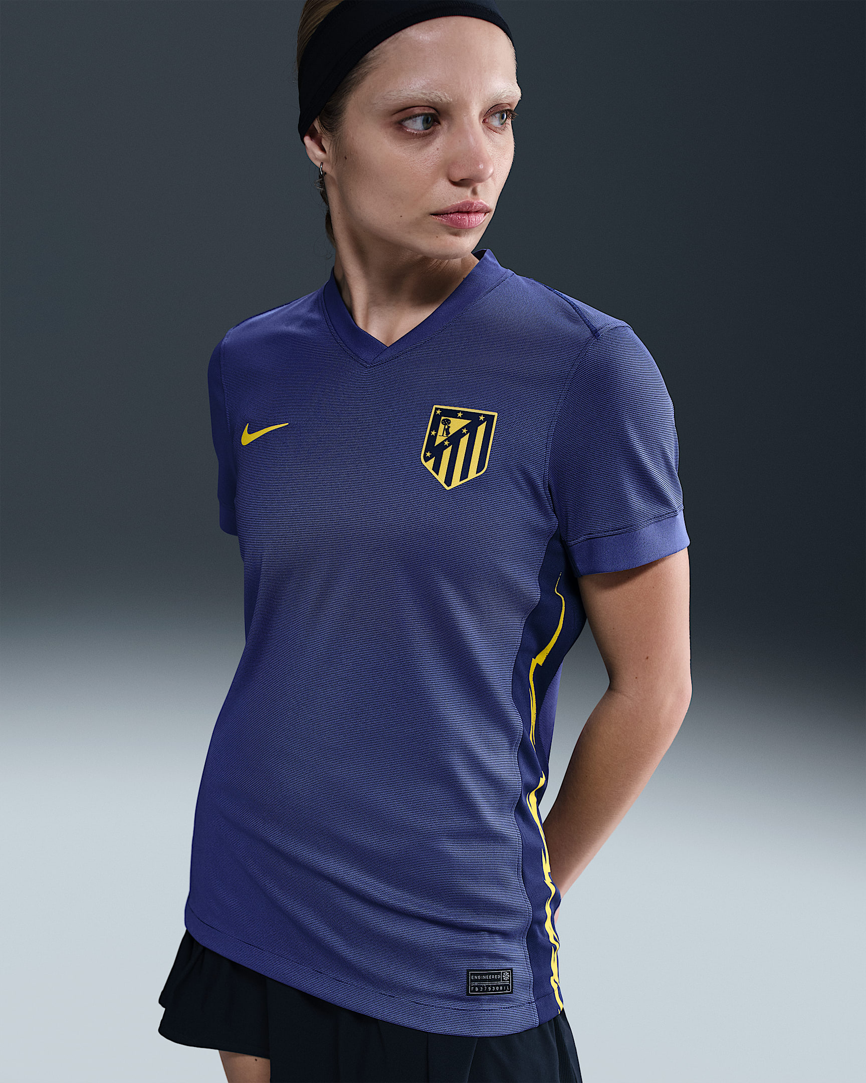 Atlético Madrid 2025/26 Stadium Away Women's Nike Dri-FIT Football Replica Shirt - Binary Blue/Dark Purple Dust/Vibrant Yellow