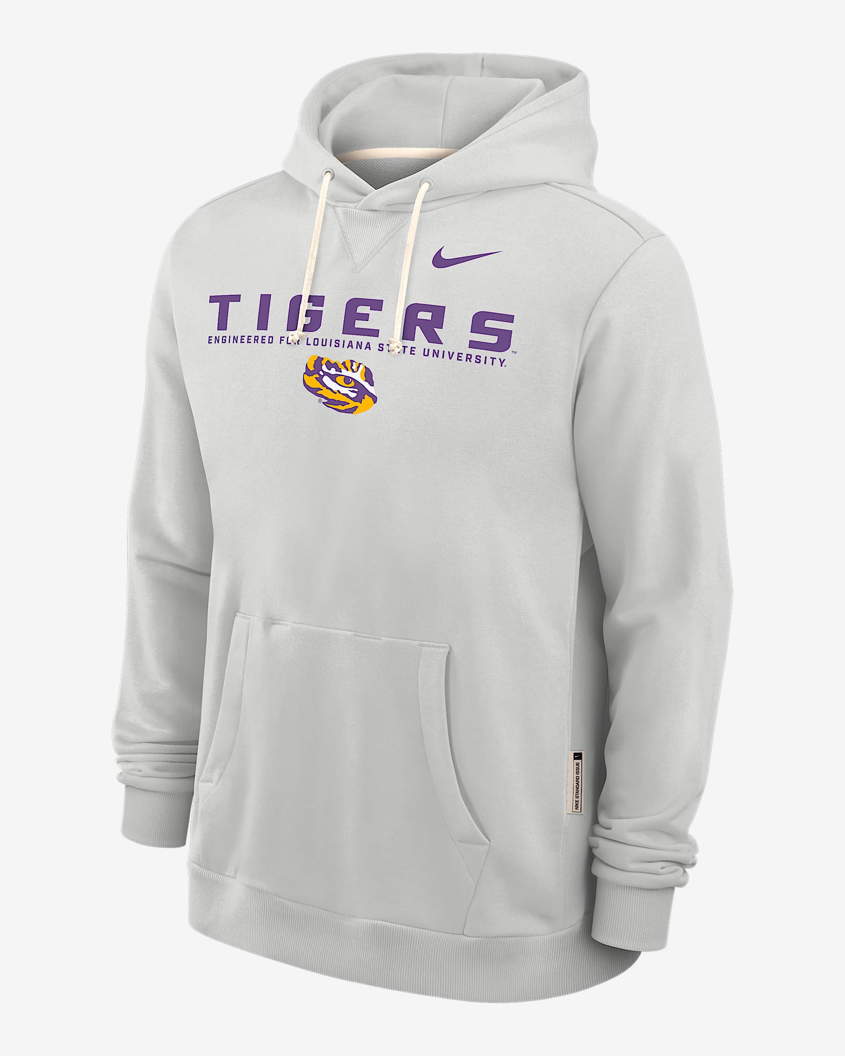 LSU Sideline Men's Nike Dri-FIT College Pullover Hoodie - Grey
