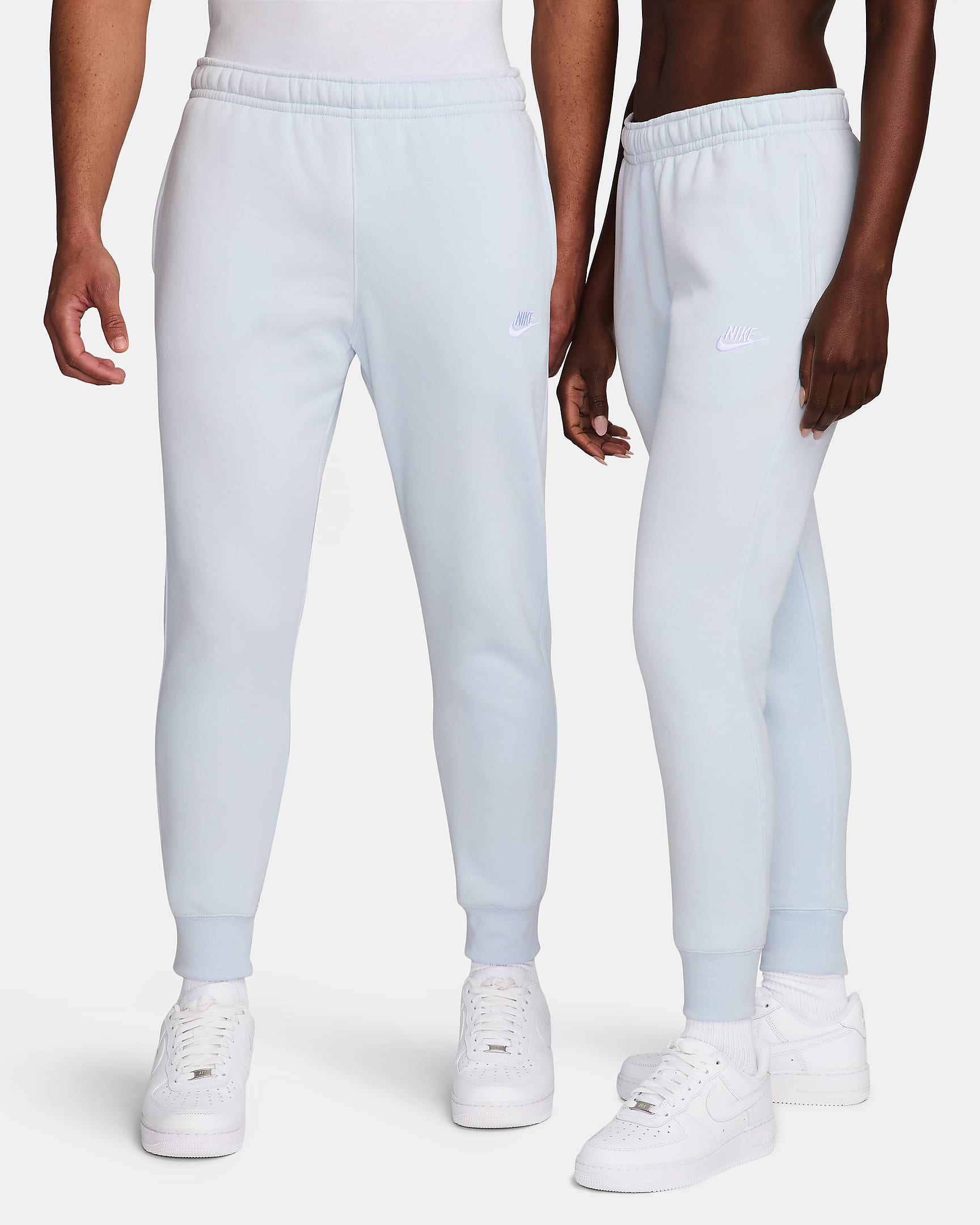 Nike Sportswear Club Fleece Joggers - Pure Platinum/Pure Platinum/White