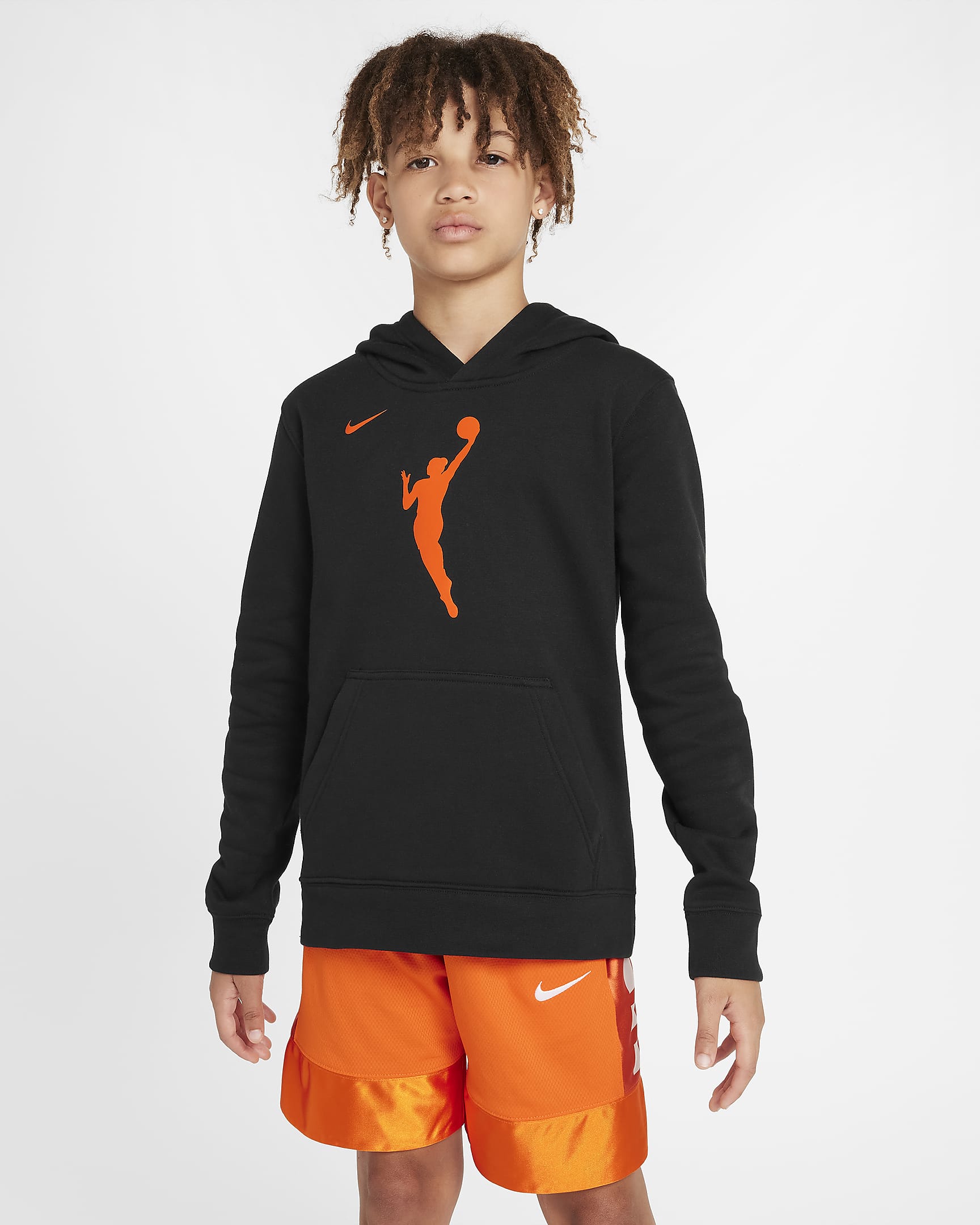 Team 13 Essential Older Kids' Nike WNBA Pullover Hoodie - Black