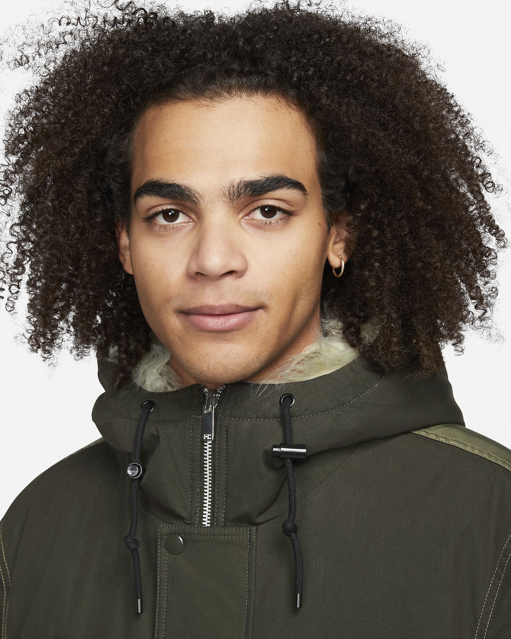 Parka White Space para hombre Nike Sportswear Therma-FIT - Secuoya/Oliva medio/Piedra claro/Secuoya