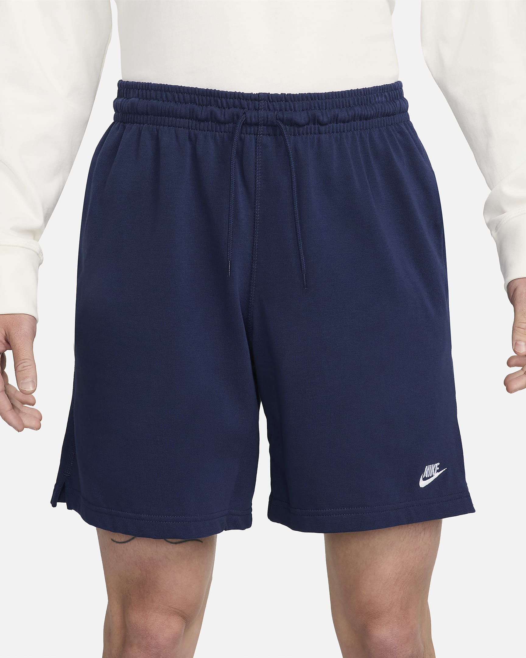 Nike Club Men's Knit Shorts - Midnight Navy/White