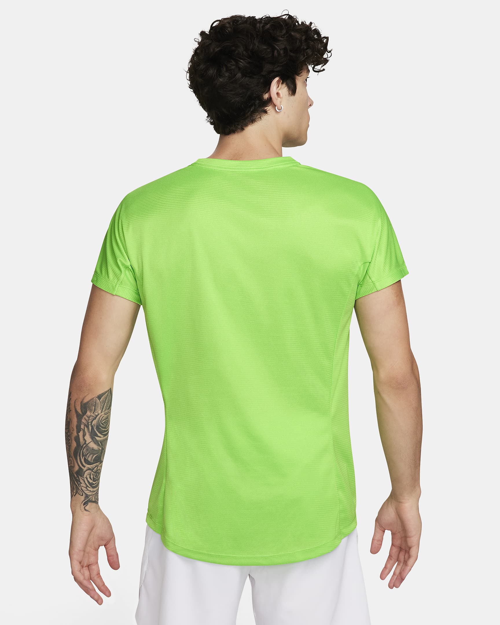 Rafa Challenger Nike Dri-FIT kortermet tennistrøye til herre - Action Green/Light Lemon Twist/Hvit