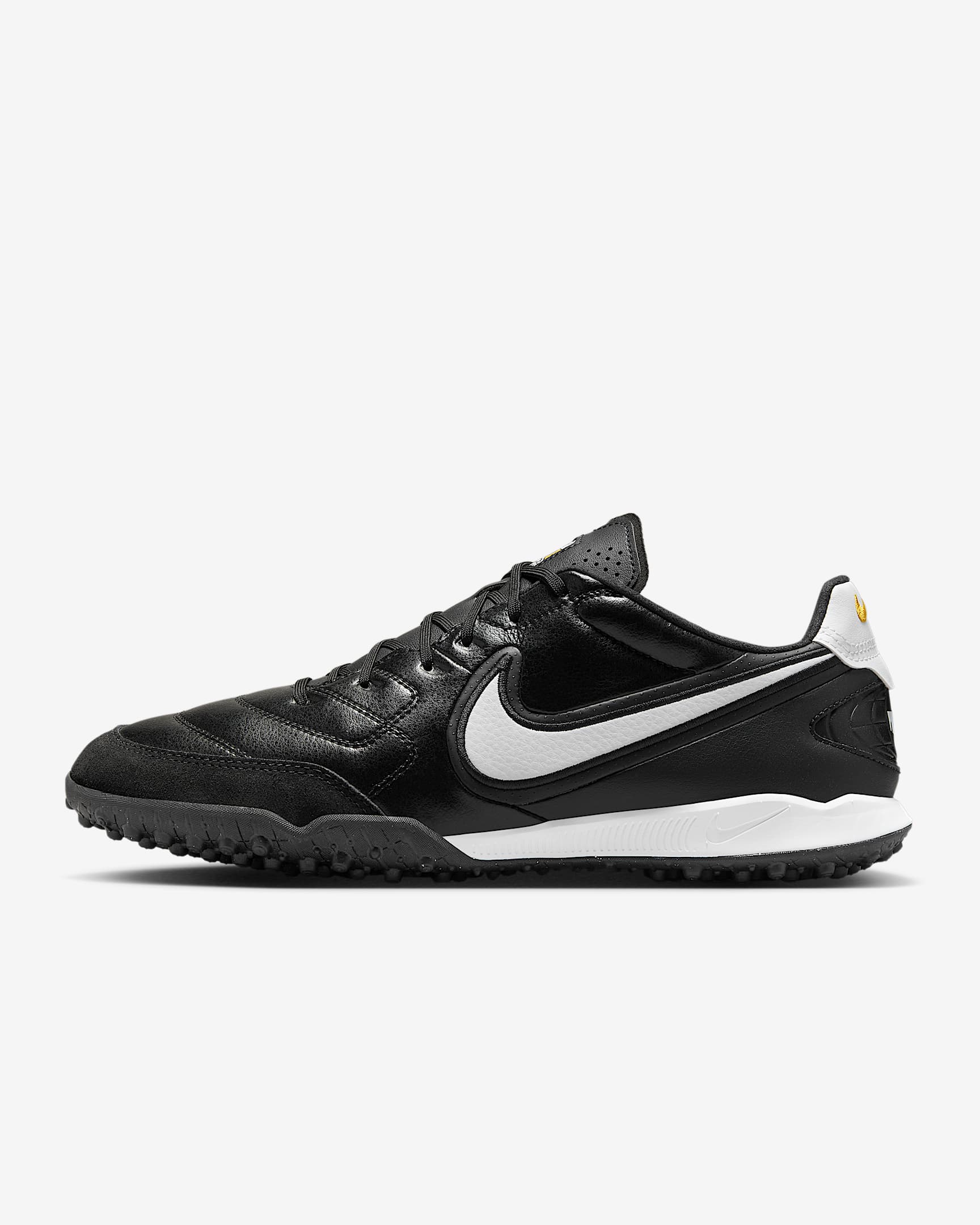 Tacos de fútbol TF de corte low Nike Premier 4 - Negro/Blanco