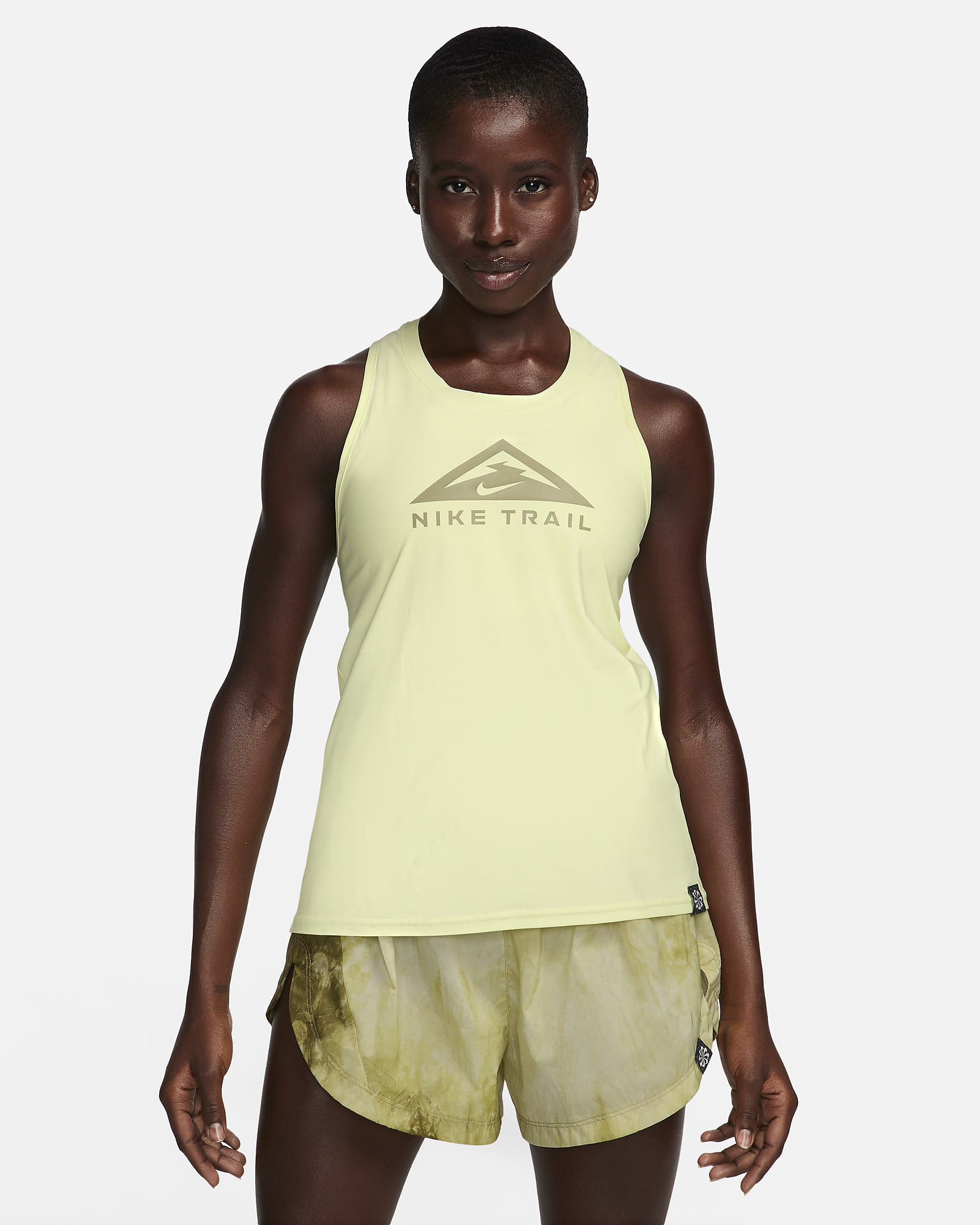 Nike Dri-FIT Women's Trail-Running Tank - Luminous Green/Neutral Olive