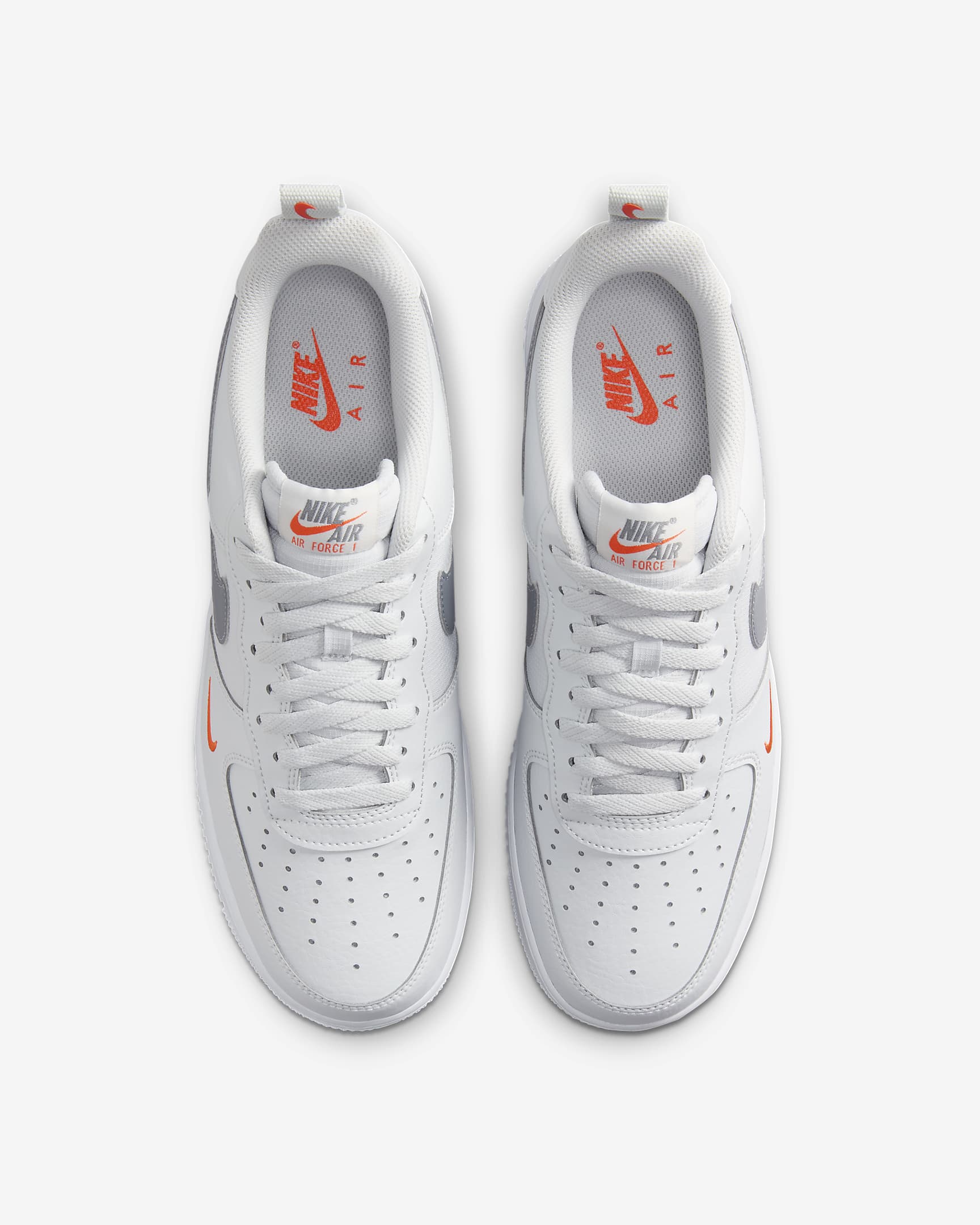 Nike Air Force 1 '07 Men's Shoes - Photon Dust/Safety Orange/White/Cool Grey