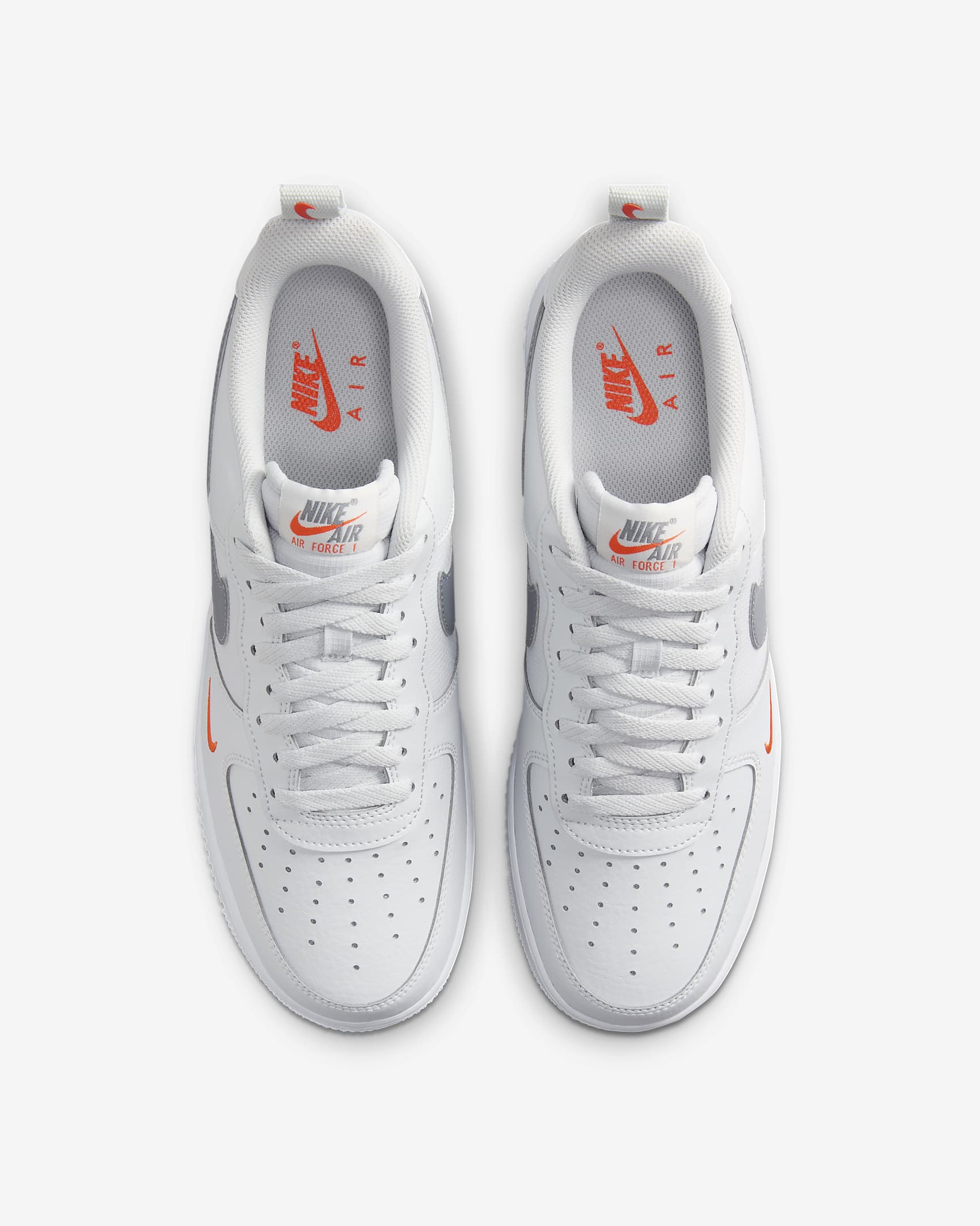 Nike Air Force 1 '07 Zapatillas - Hombre - Photon Dust/Safety Orange/Blanco/Cool Grey