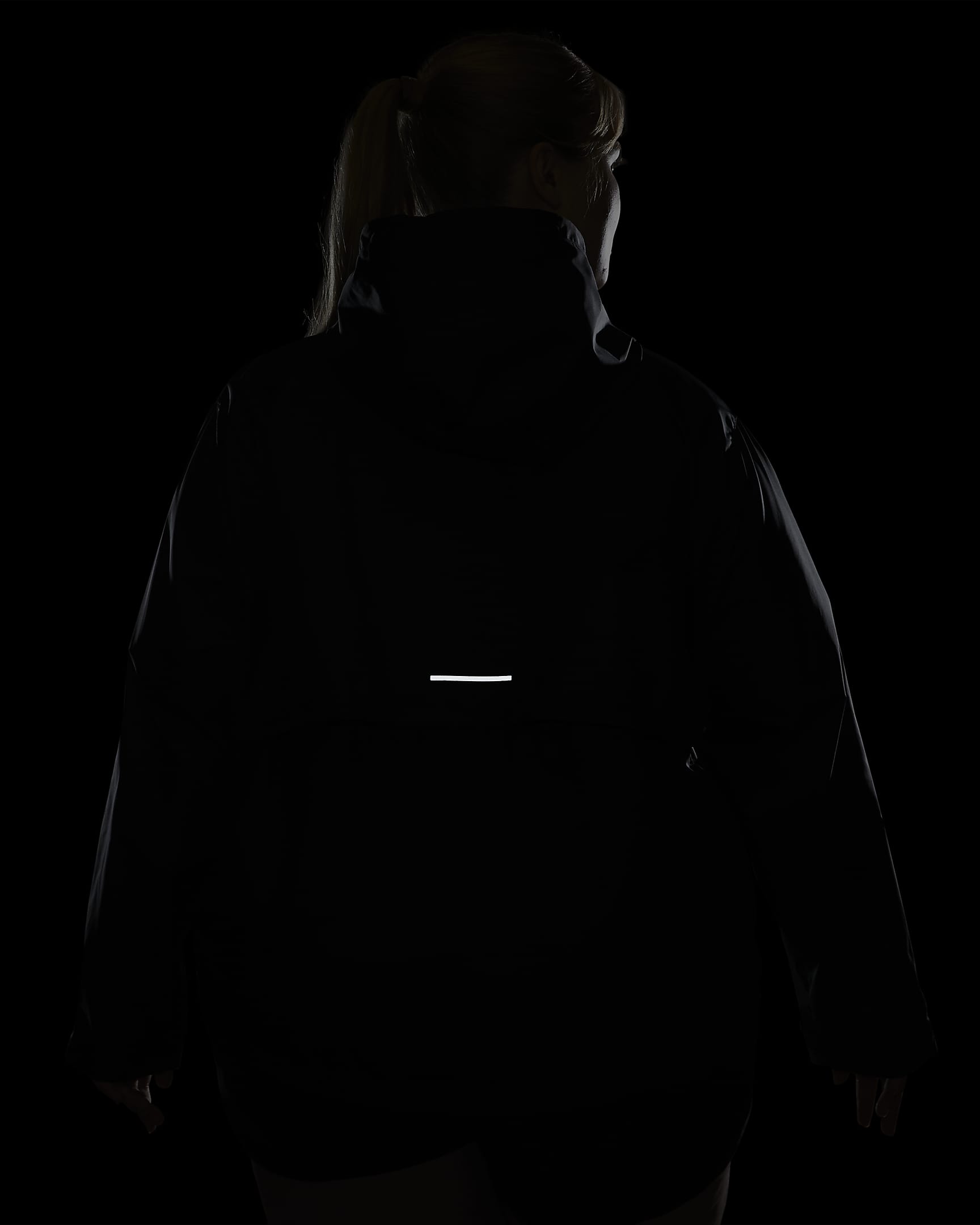 Nike Fast Repel Women's Running Jacket (Plus Size) - Black/Black