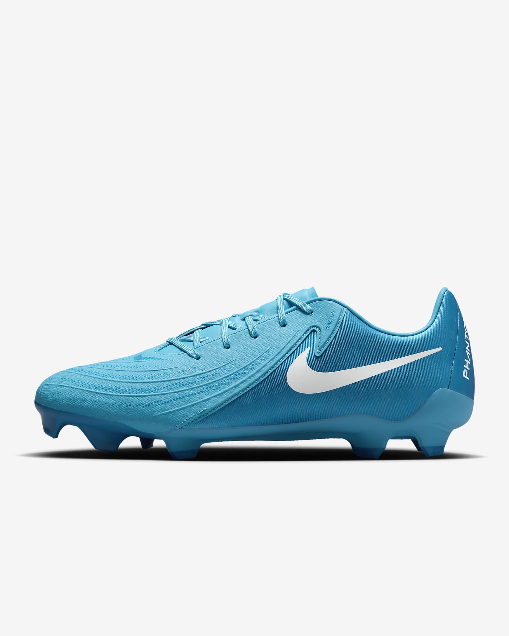 Nike Phantom GX 2 Academy MG Low-Top Soccer Cleats - Blue Fury/White