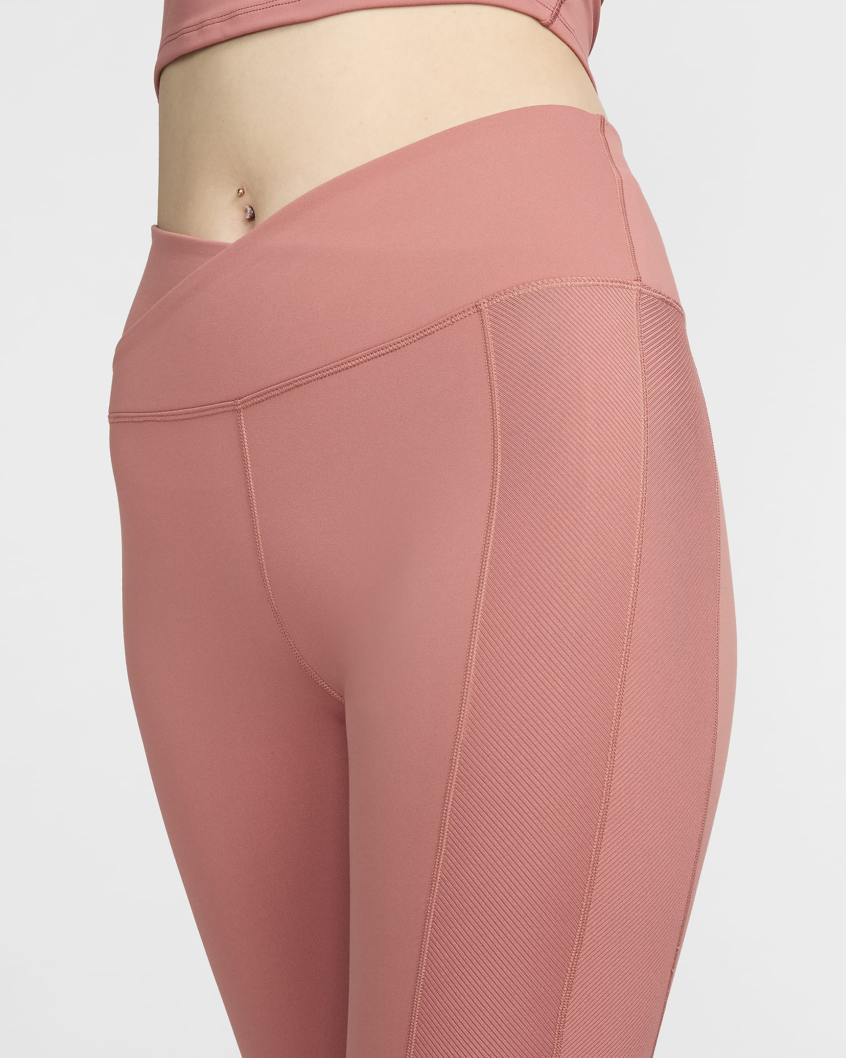 Nike One Wrap Women's High-Waisted 7/8 Leggings - Canyon Pink/White