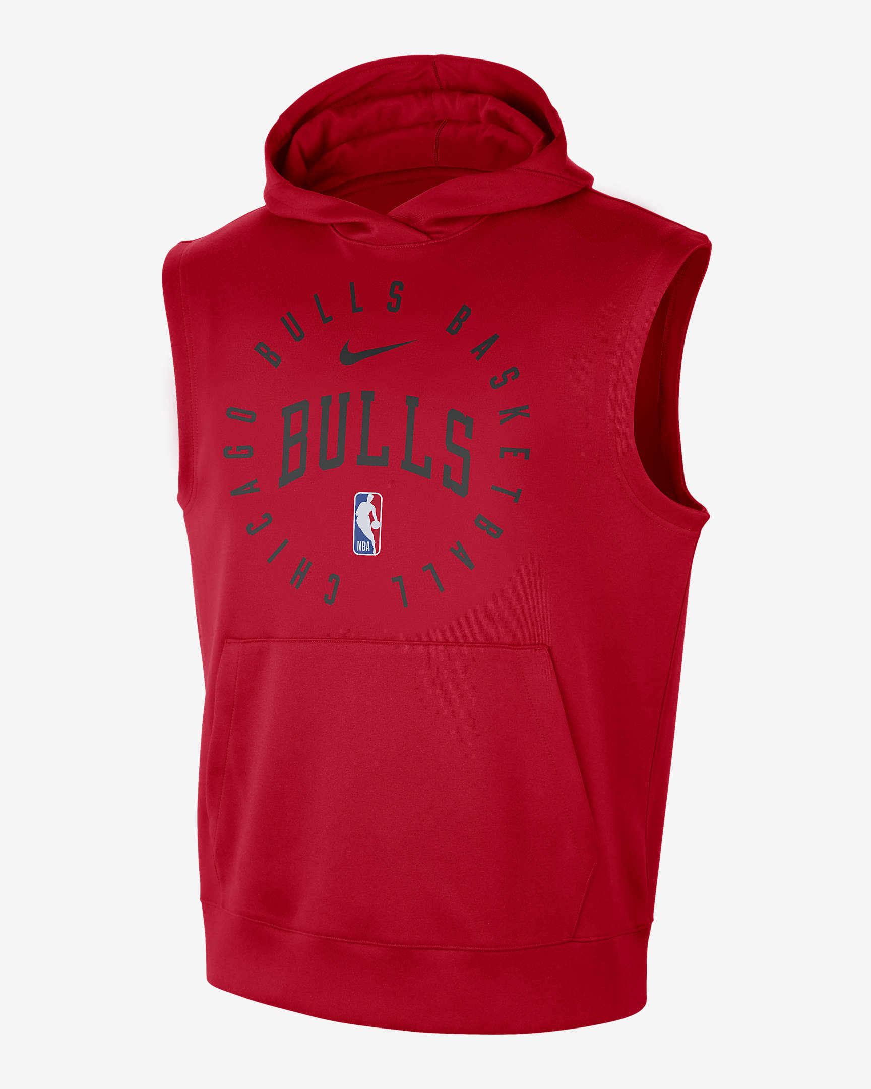 Męska bluza z kapturem bez rękawów Nike Dri-FIT NBA Chicago Bulls Spotlight - University Red/Czerń