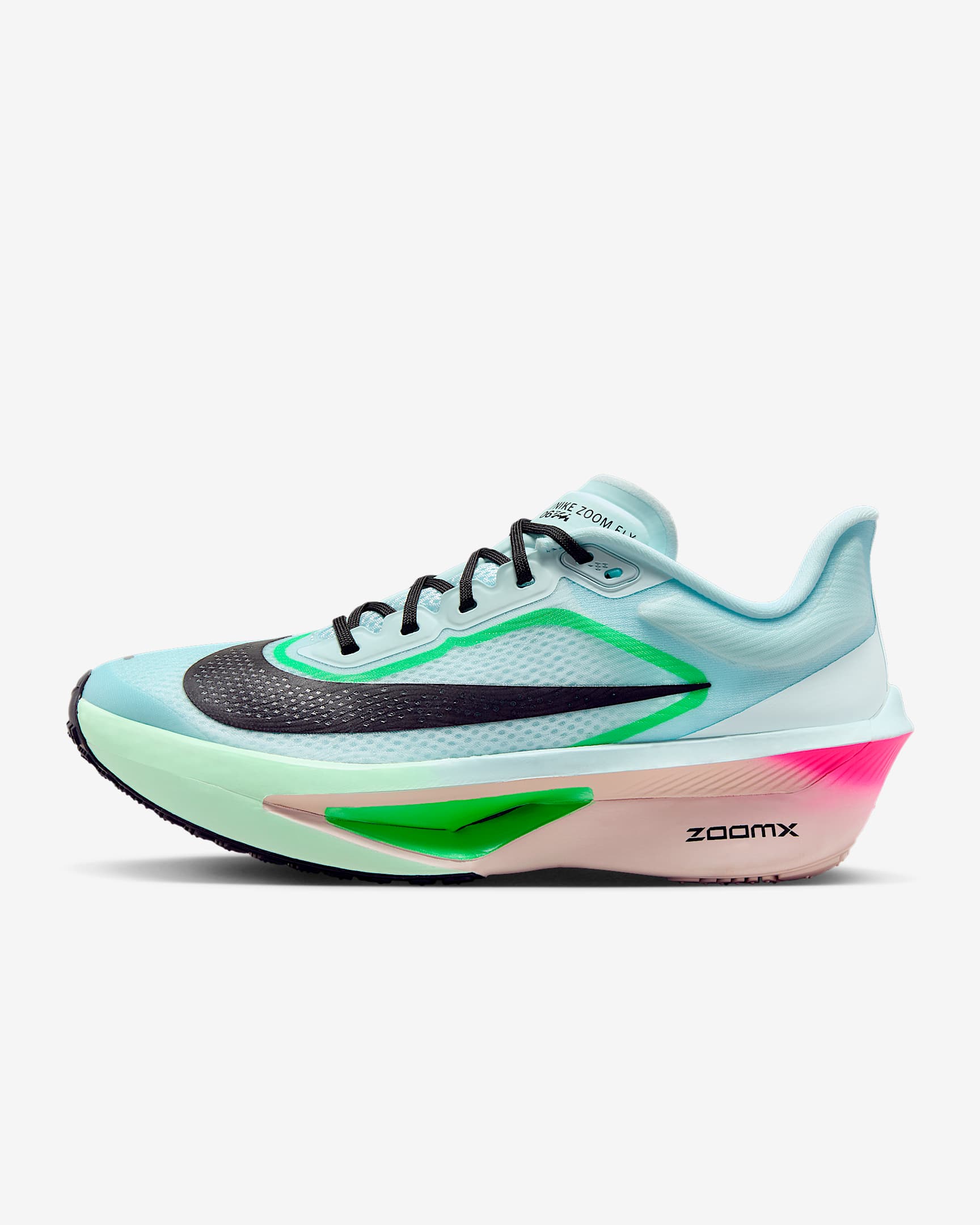 Γυναικεία παπούτσια αγώνων δρόμου Nike Zoom Fly 6 - Glacier Ice/Hyper Pink/Green Shock/Μαύρο