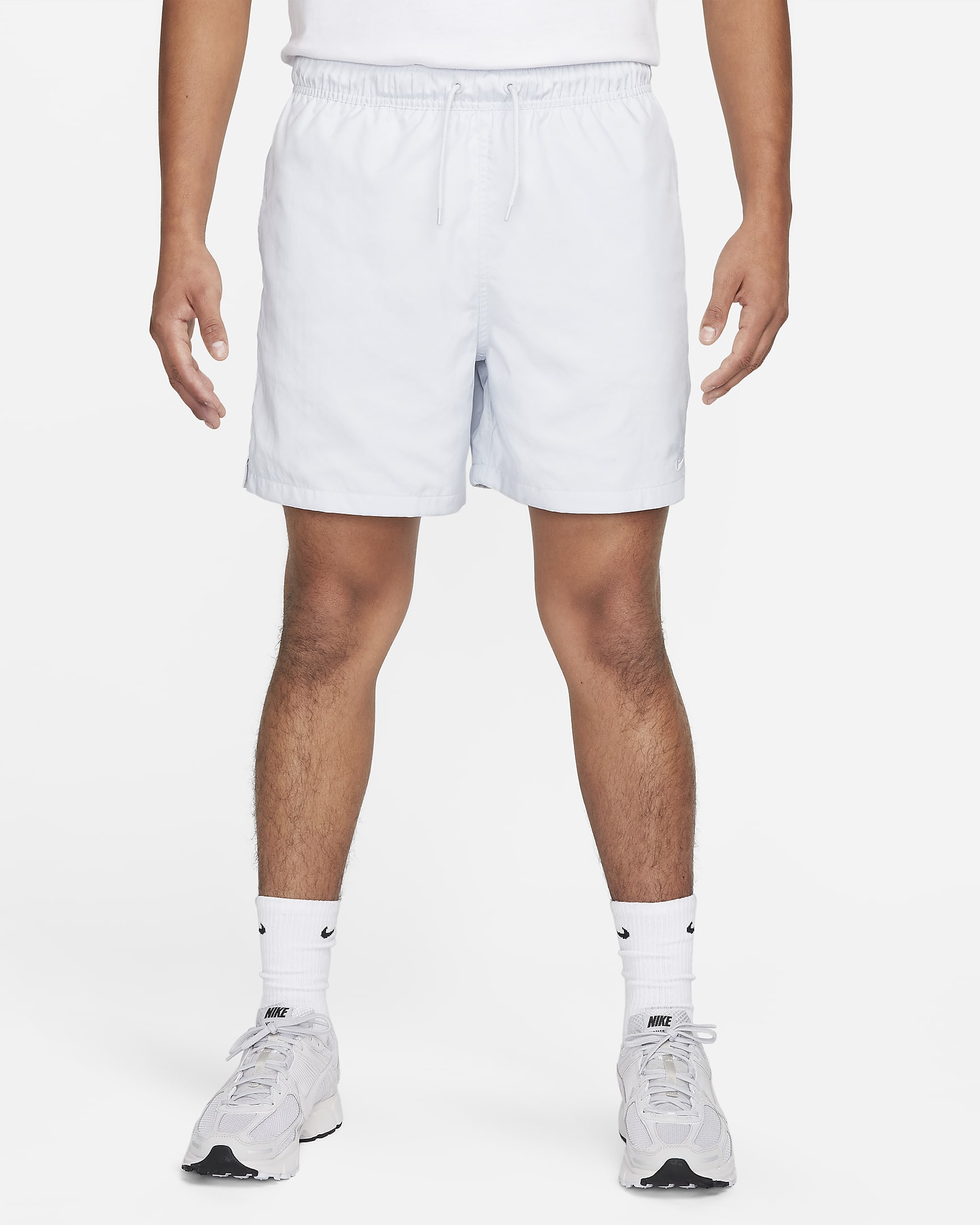 Nike Club Men's Woven Flow Shorts - Pure Platinum/White