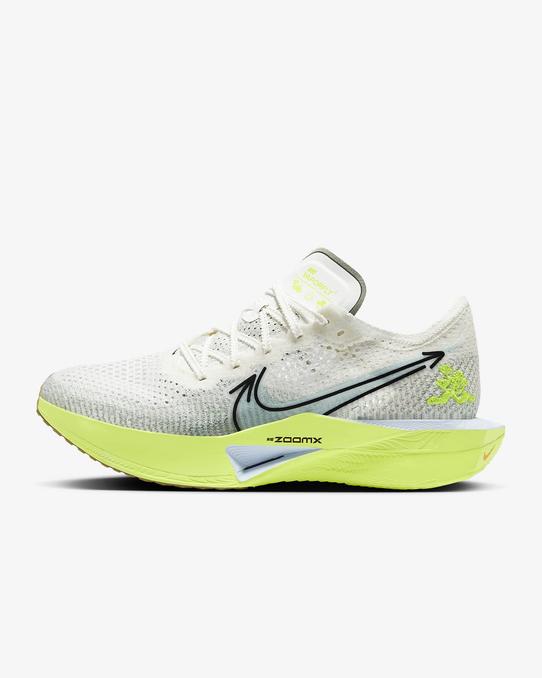 Nike Vaporfly 3 Men's Road Racing Shoes - Sail/Volt/Pacific Moss/Glacier Blue