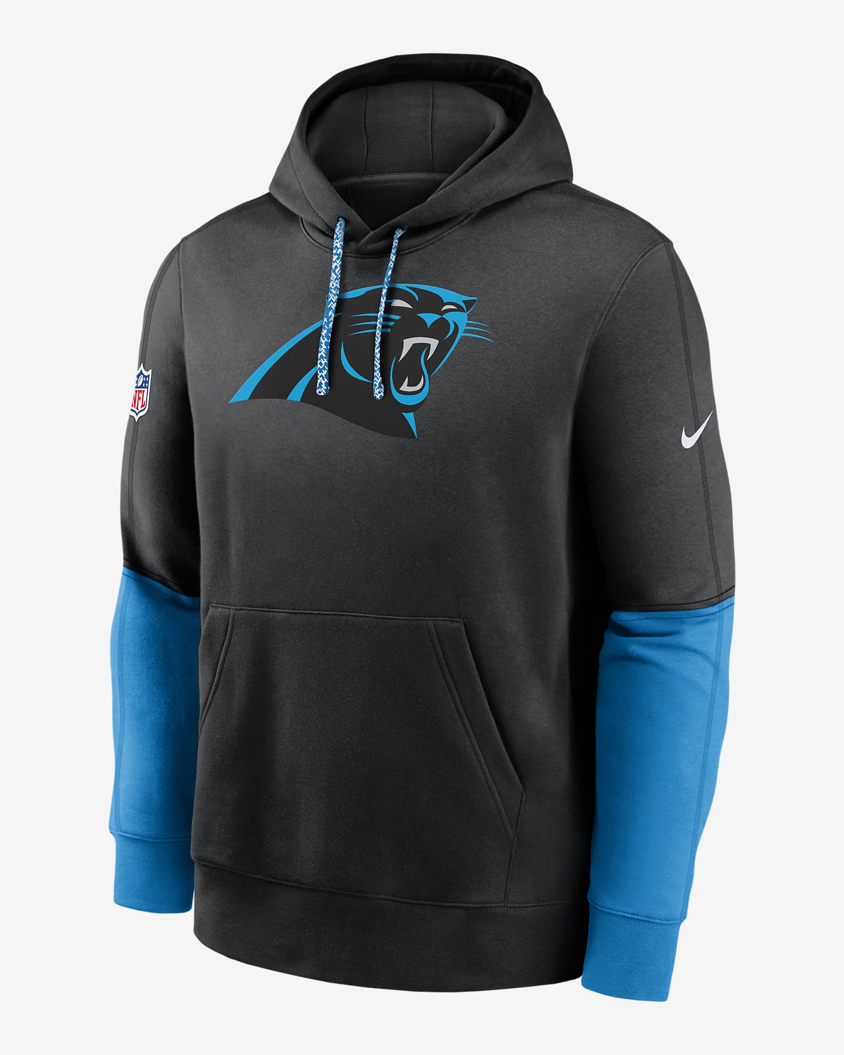 Carolina Panthers Sideline Team Issue Club Men's Nike NFL Pullover Hoodie - Black