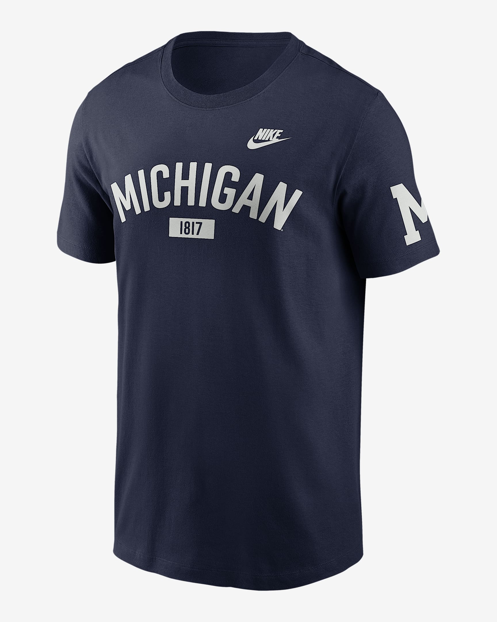 Michigan Legacy Arch 2-Hit Men's Nike College T-Shirt - College Navy